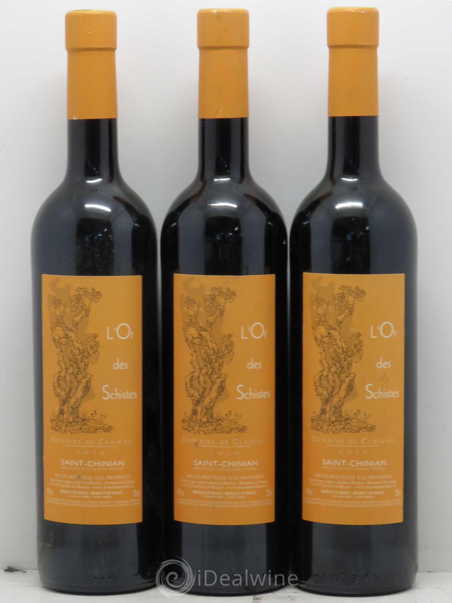Saint-Chinian L'Or des Schistes - Domaine de Clairac 2010 - Lot de 6 bouteilles - 2