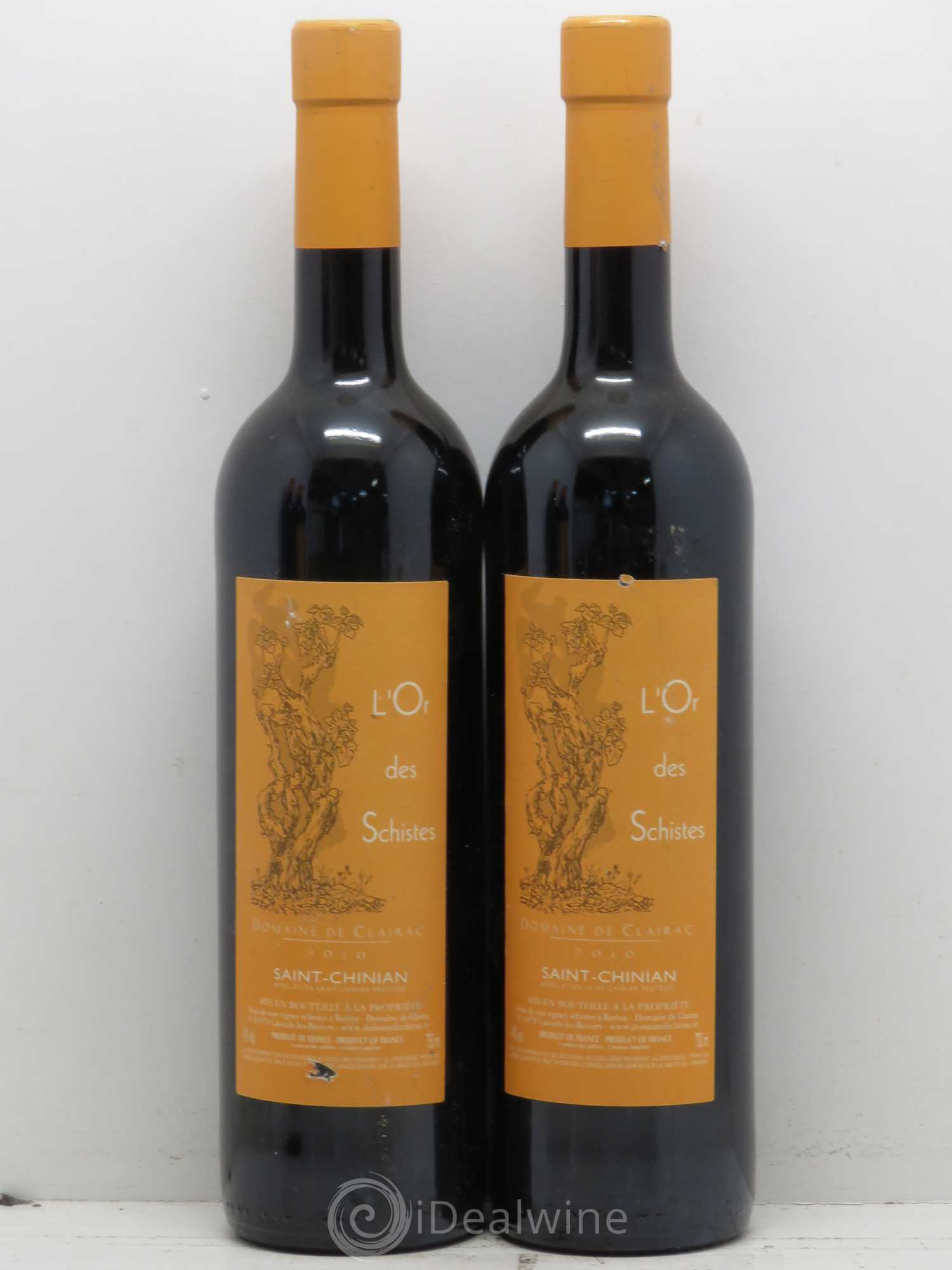 Saint-Chinian L'Or des Schistes - Domaine de Clairac 2010 - Lot de 4 bouteilles - 1