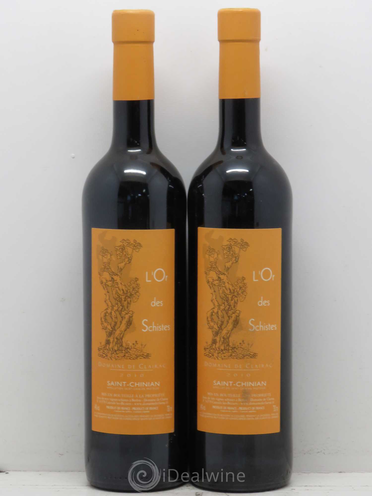 Saint-Chinian L'Or des Schistes - Domaine de Clairac 2010 - Lot de 4 bouteilles - 2