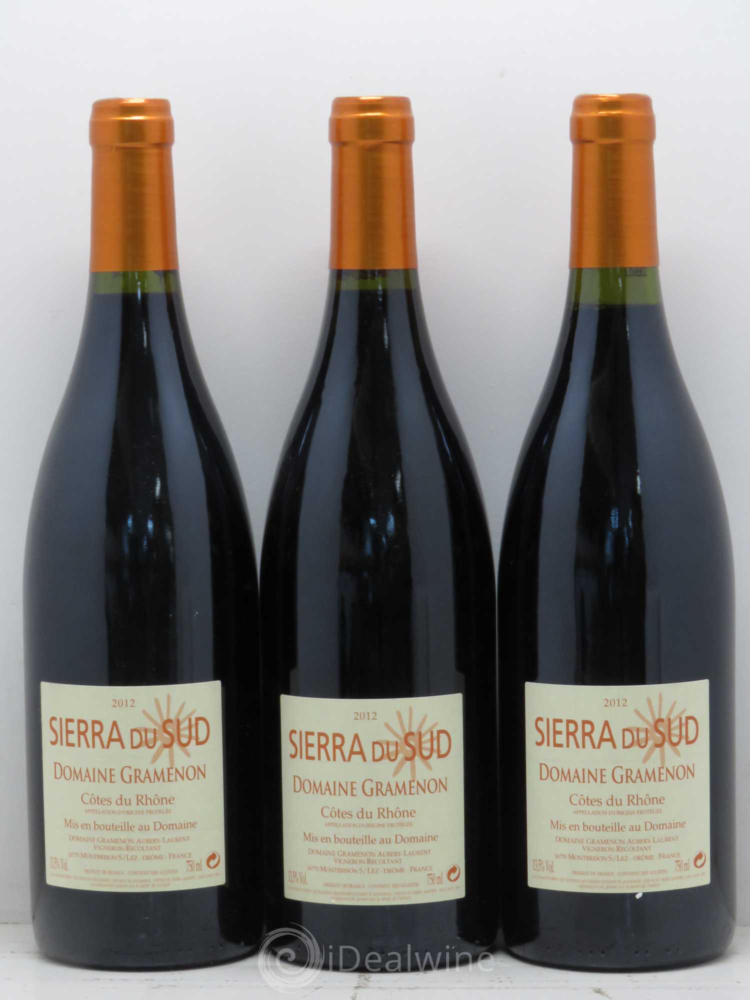 Côtes-du-Rhône Sierra du Sud Gramenon (Domaine) 2012 - Lot de 6 bouteilles - 1