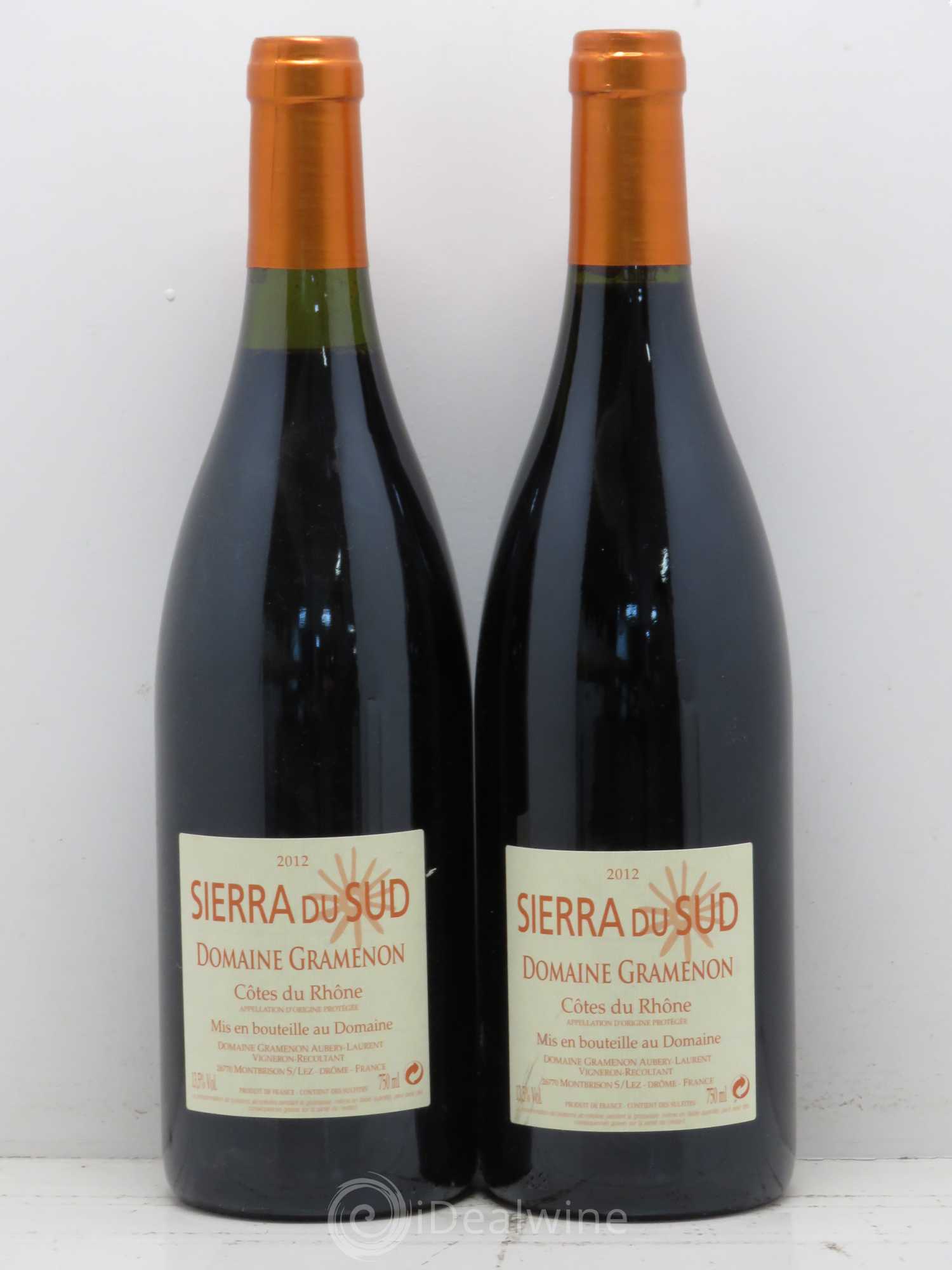 Côtes-du-Rhône Sierra du Sud Gramenon (Domaine) 2012 - Lot de 2 bouteilles - 0