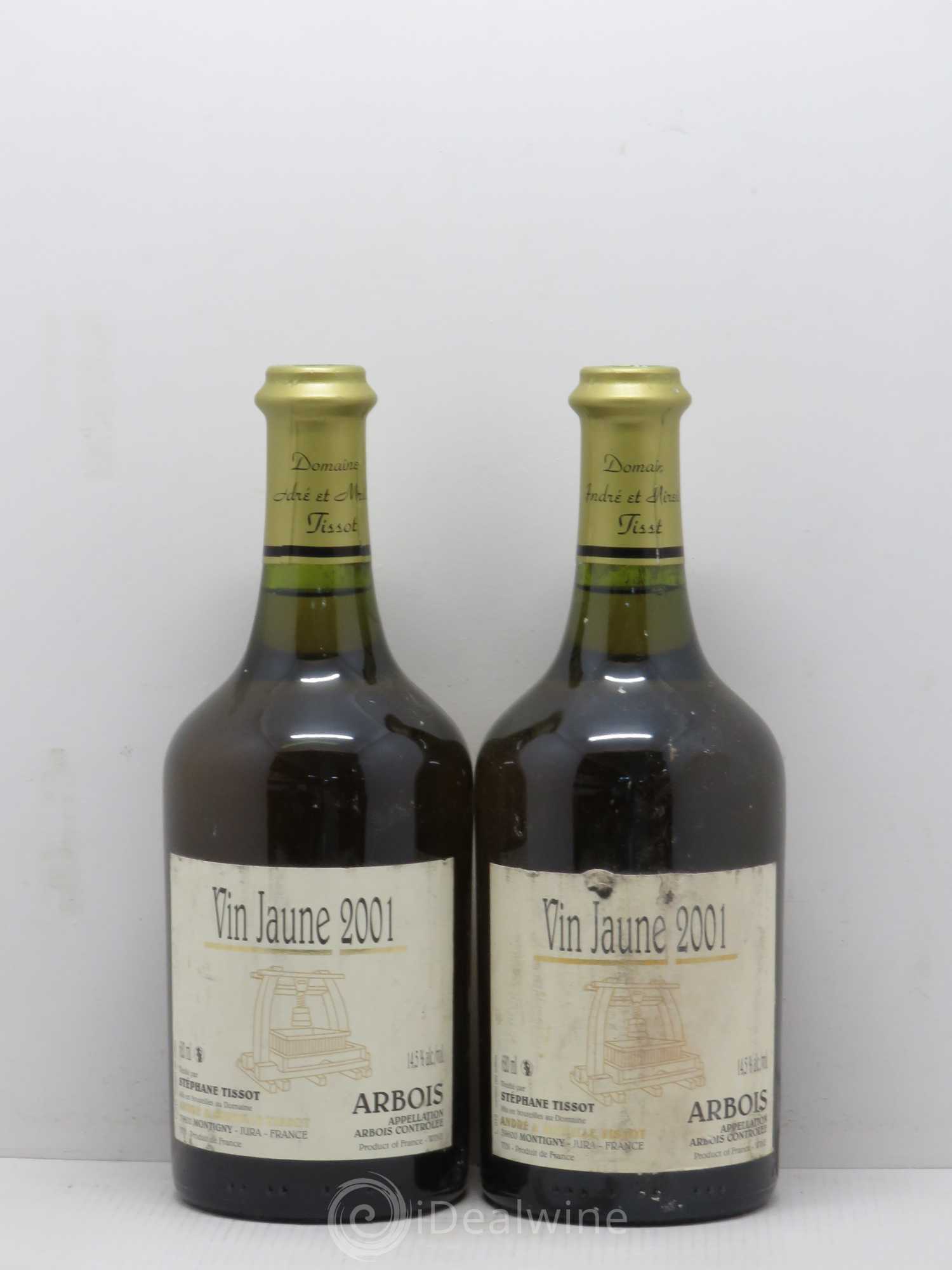 Arbois Vin jaune Tissot 2001 - Posten von 2 Flaschen - 0