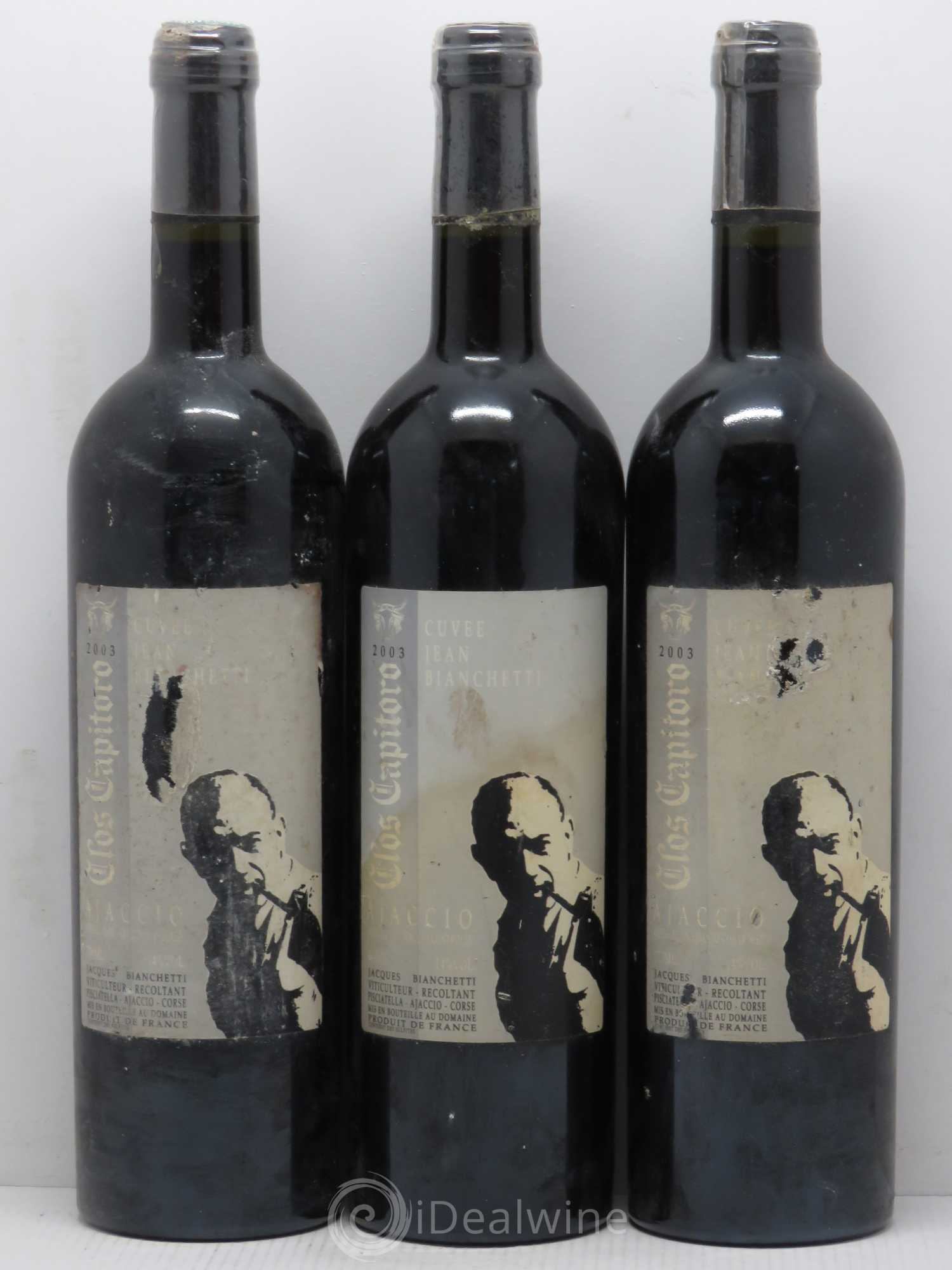 Ajaccio Clos Capitoro Jean Bianchetti 2003 - Posten von 6 Flaschen - 2