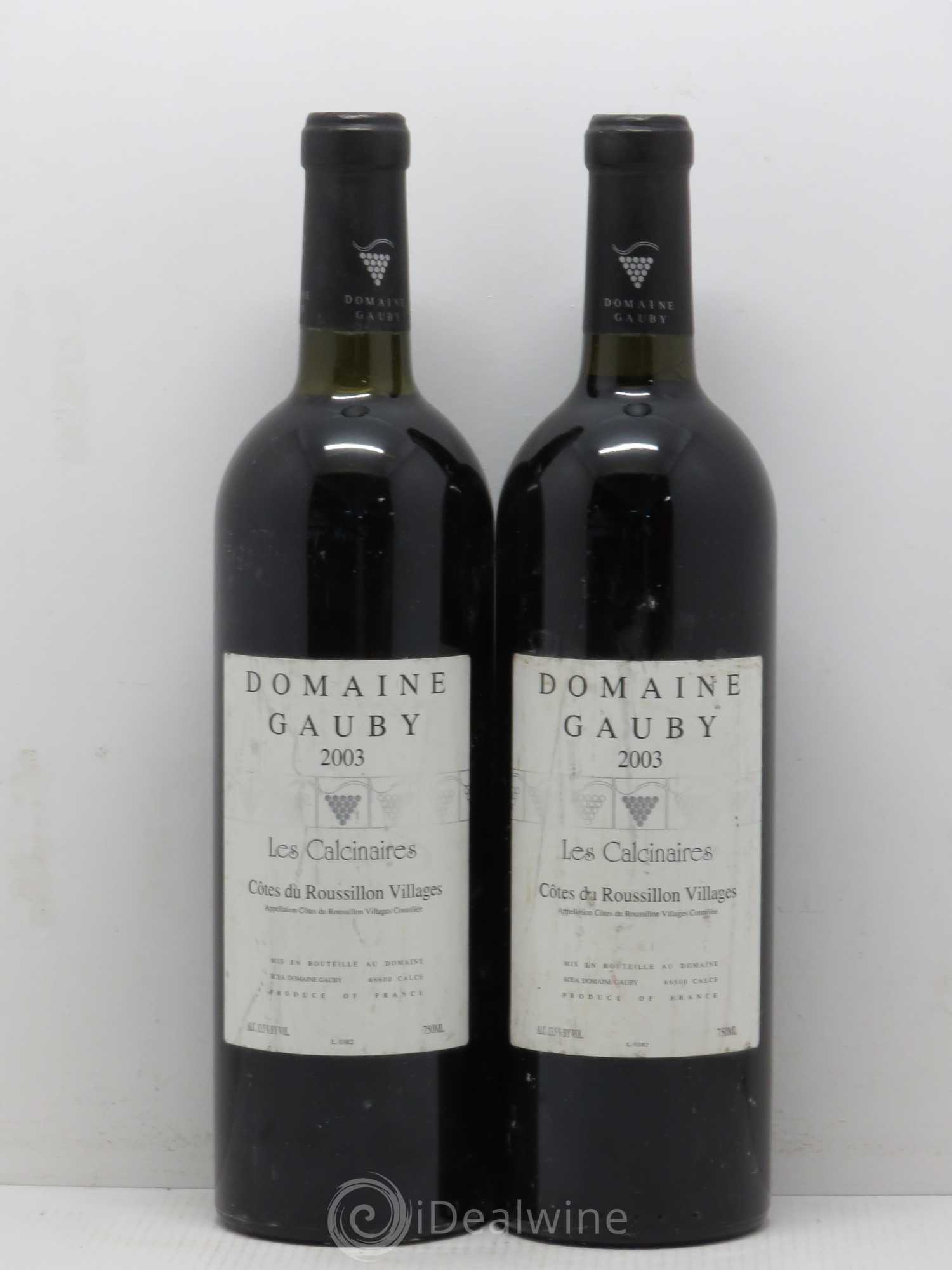 Côtes du Roussillon Les Calcinaires Gauby (Domaine) 2003 - Lot de 2 bouteilles - 0