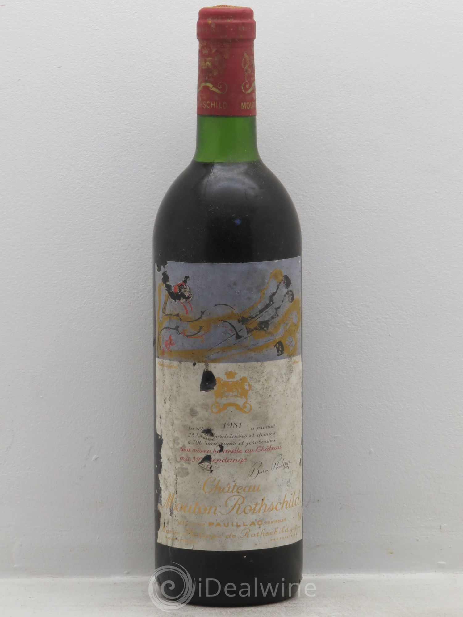 Château Mouton Rothschild 1er Grand Cru Classé 1981 - Lot de 1 bouteille - 0