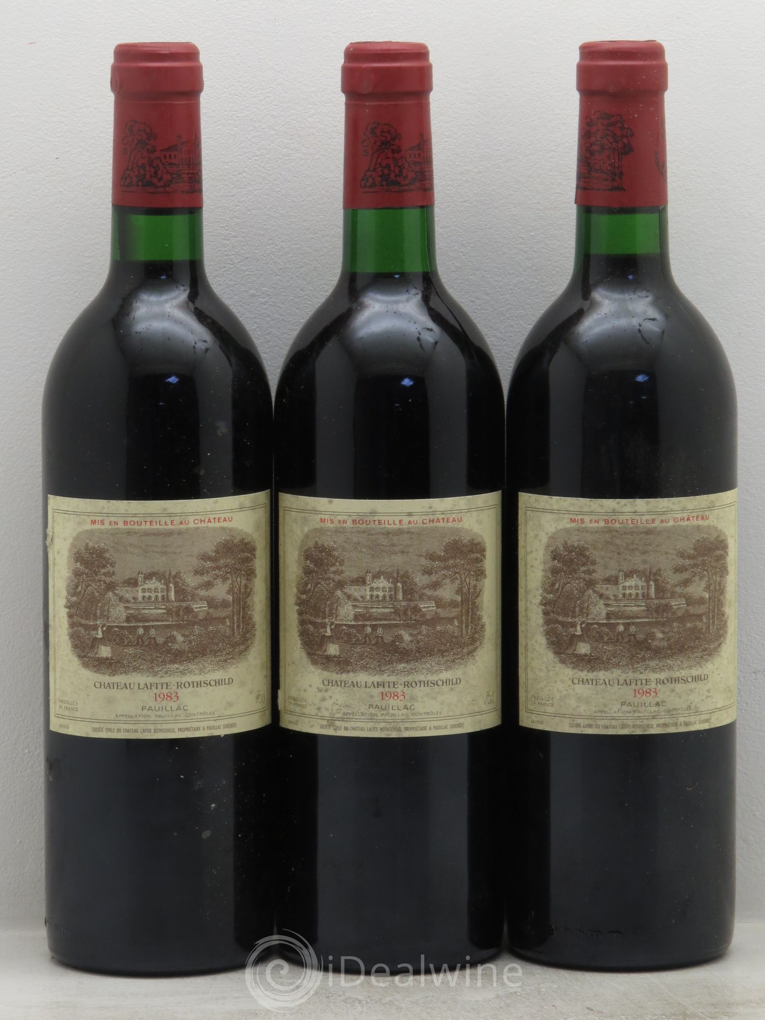 Château Lafite Rothschild 1er Grand Cru Classé 1983 - Lot de 3 bouteilles - 0