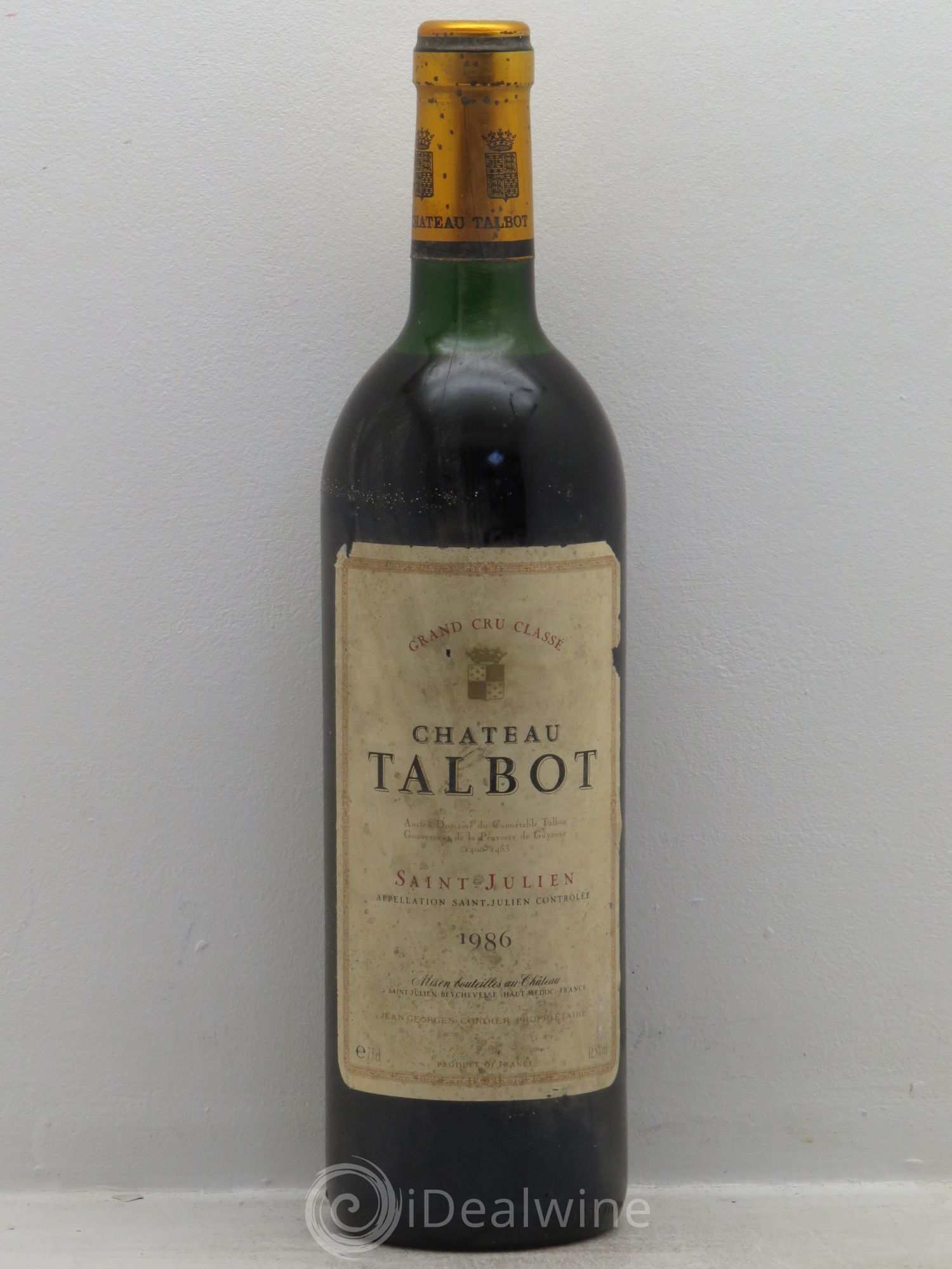 Château Talbot 4ème Grand Cru Classé 1986 - Lot de 1 bouteille - 0
