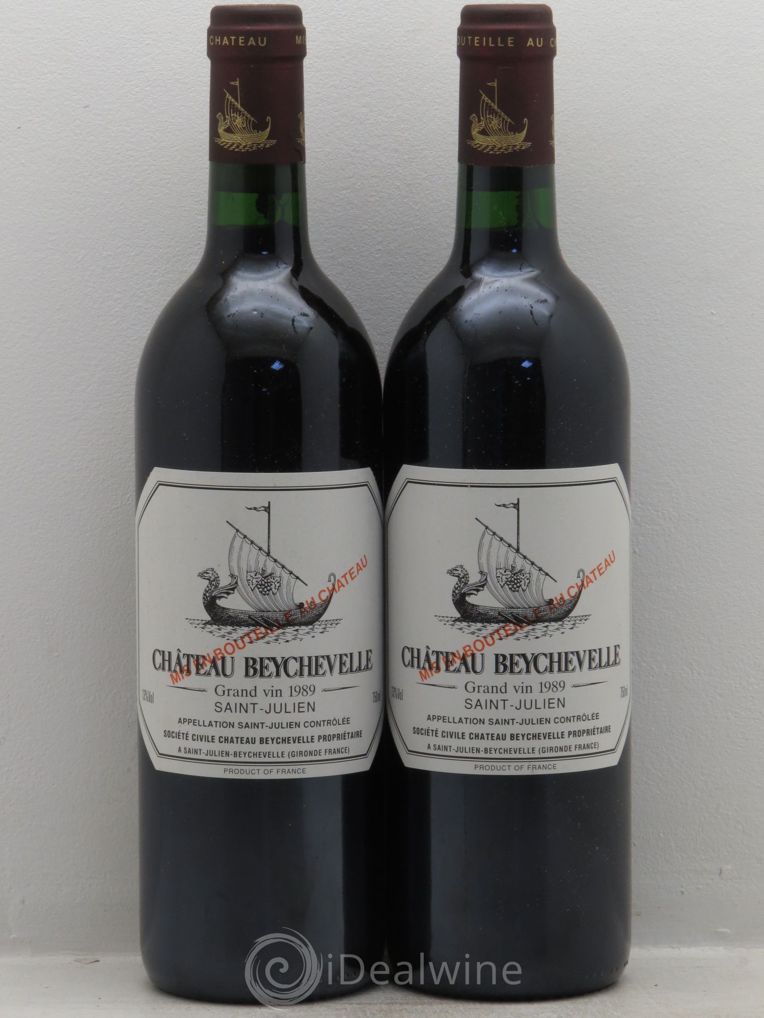 Château Beychevelle 4ème Grand Cru Classé 1989 - Lot de 2 bouteilles - 0