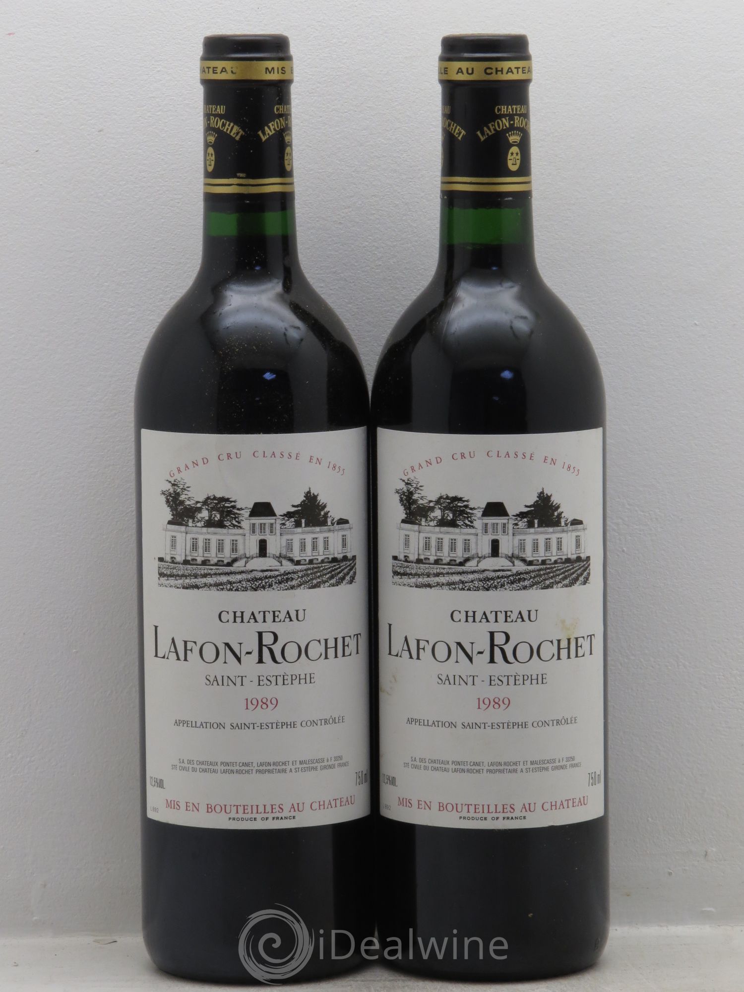 Château Lafon Rochet 4ème Grand Cru Classé 1989 - Lot de 2 bouteilles - 0