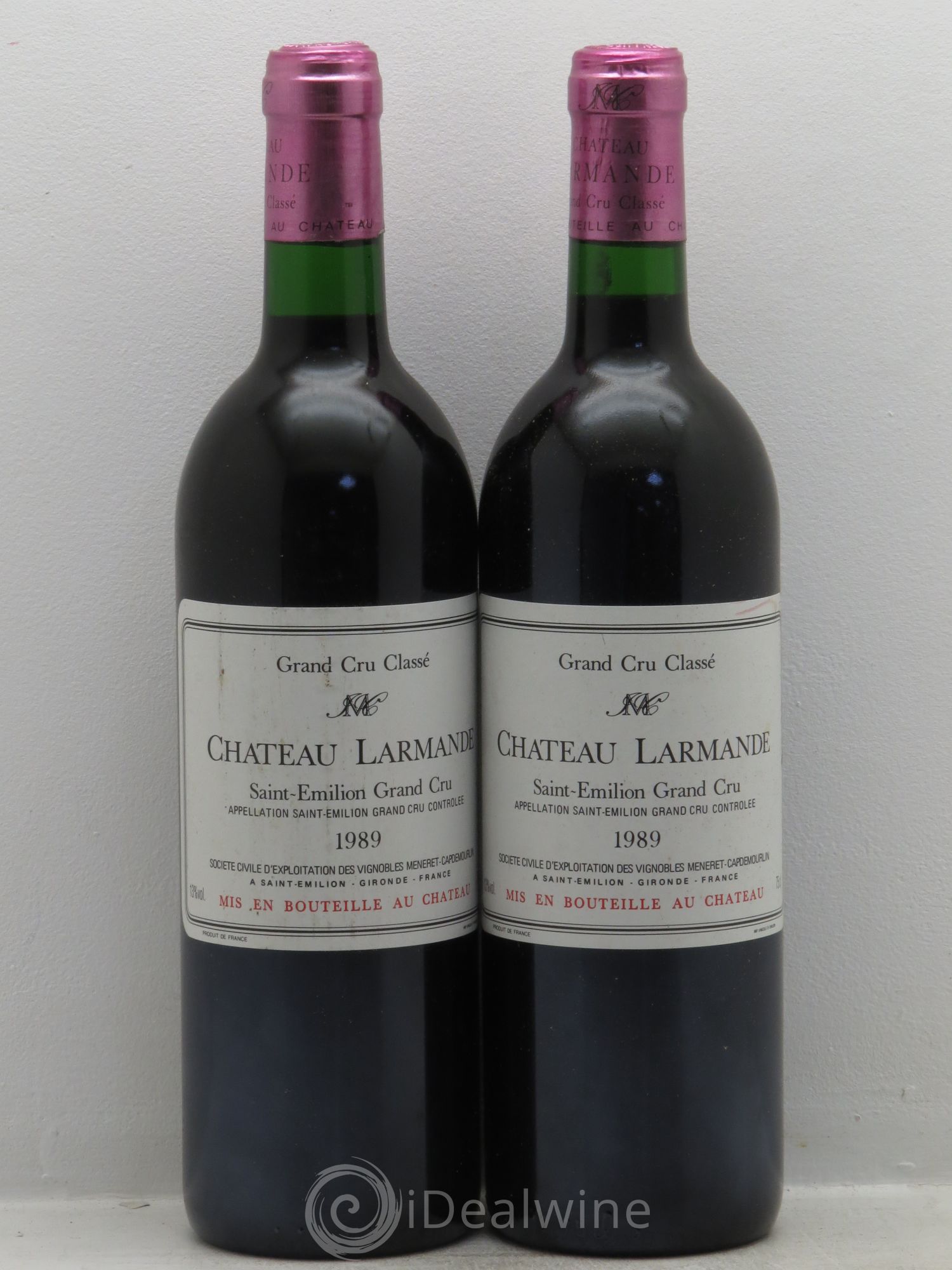 Château Larmande Grand Cru Classé 1989 - Lot de 2 bouteilles - 0