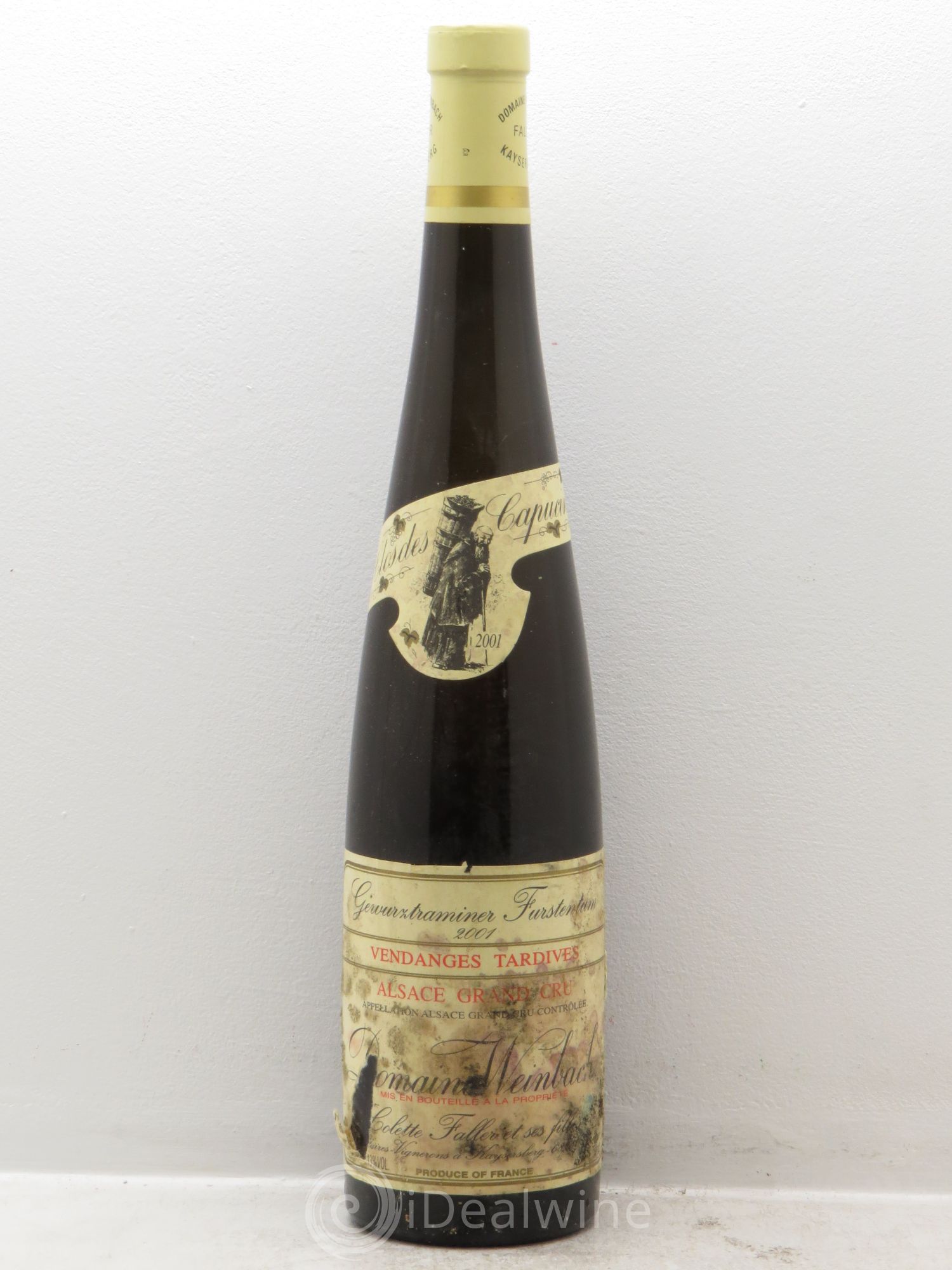 Alsace Gewurztraminer Grand Cru Furstentum Vendanges Tardives Weinbach (Domaine) Clos des Capucins 2001 - Lotto di 1 bottiglia - 0