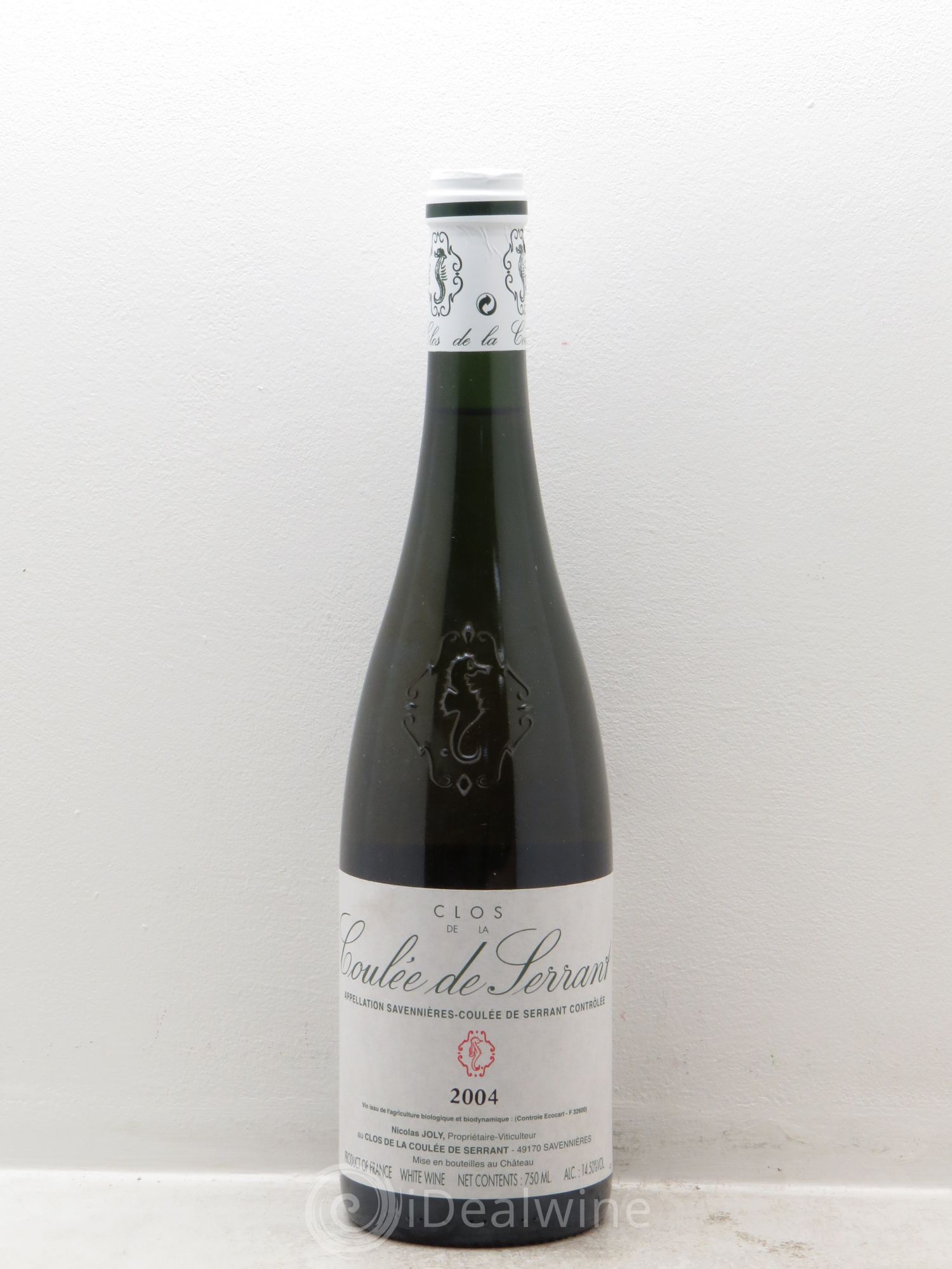 Savennières Clos de la Coulée de Serrant Vignobles de la Coulée de Serrant - Nicolas Joly 2004 - Lot de 1 bouteille - 0