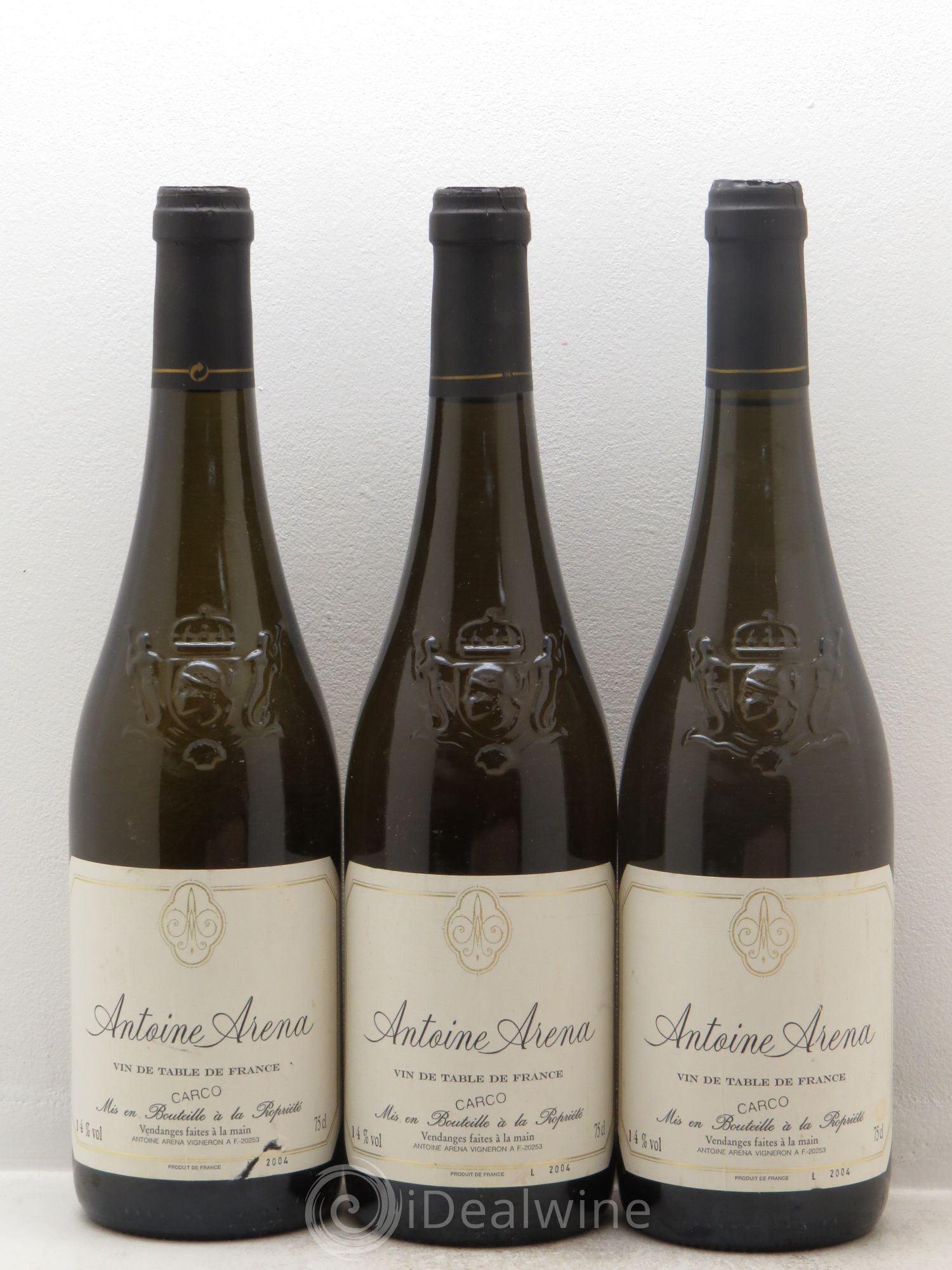 Vin de table Carco Antoine Arena 2004 - Posten von 3 Flaschen - 0