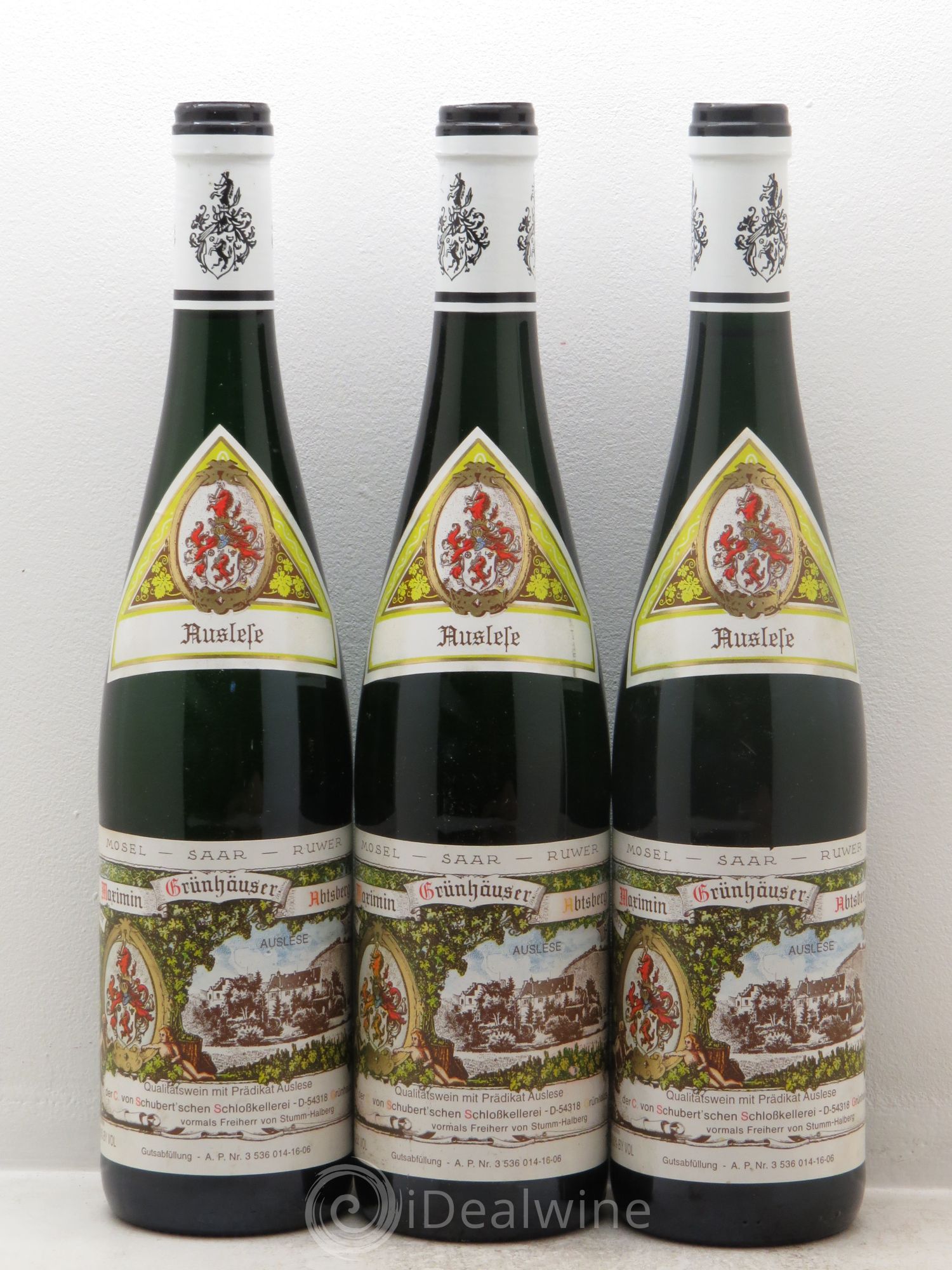 Allemagne Mosel-Saar Schubert Maximin Grunhaus Auslese Absterg (sans prix de réserve) 2005 - Posten von 3 Flaschen - 0