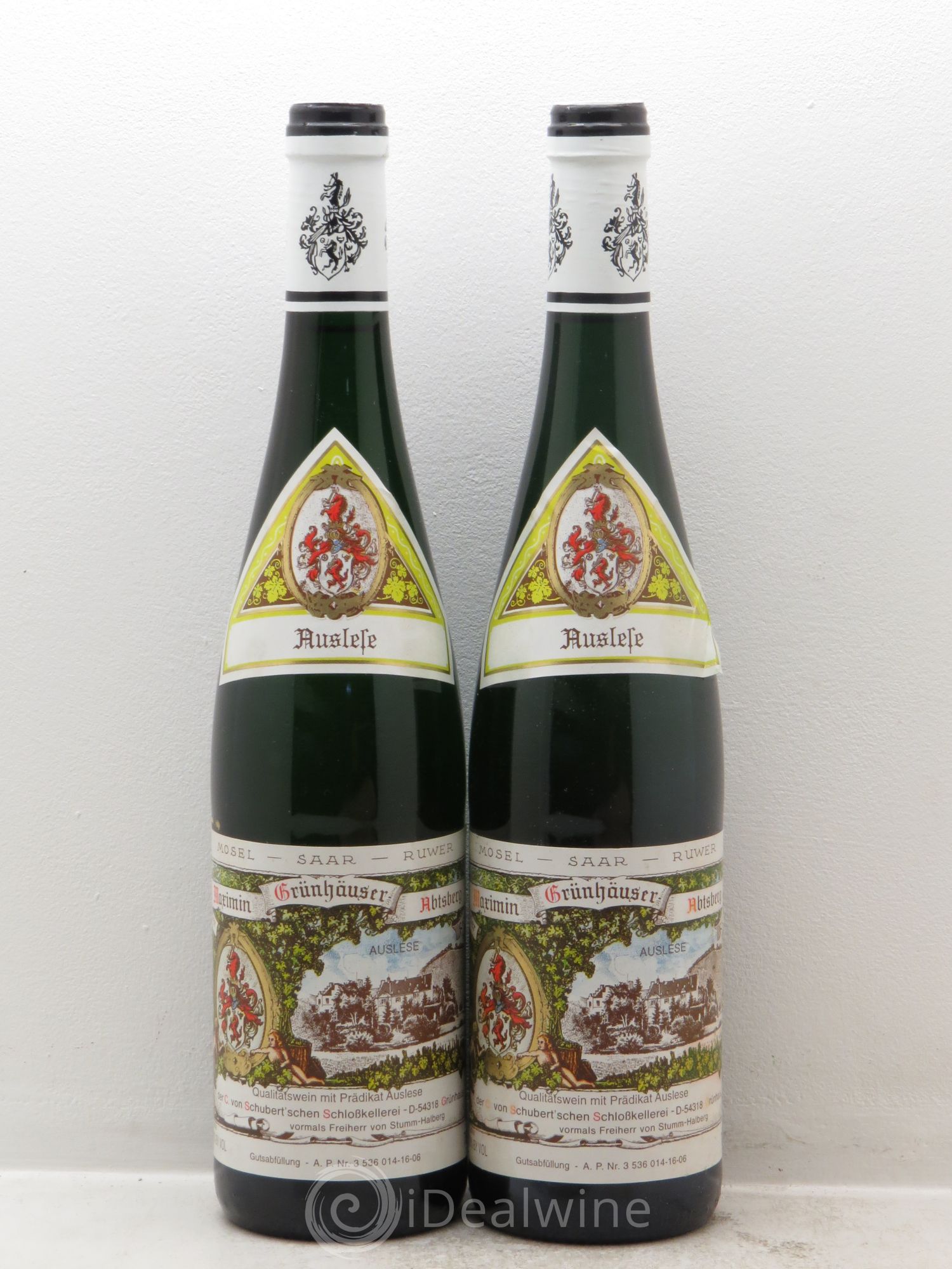 Allemagne Mosel-Saar Schubert Maximin Grunhaus Auslese Absterg (sans prix de réserve) 2005 - Posten von 2 Flaschen - 0