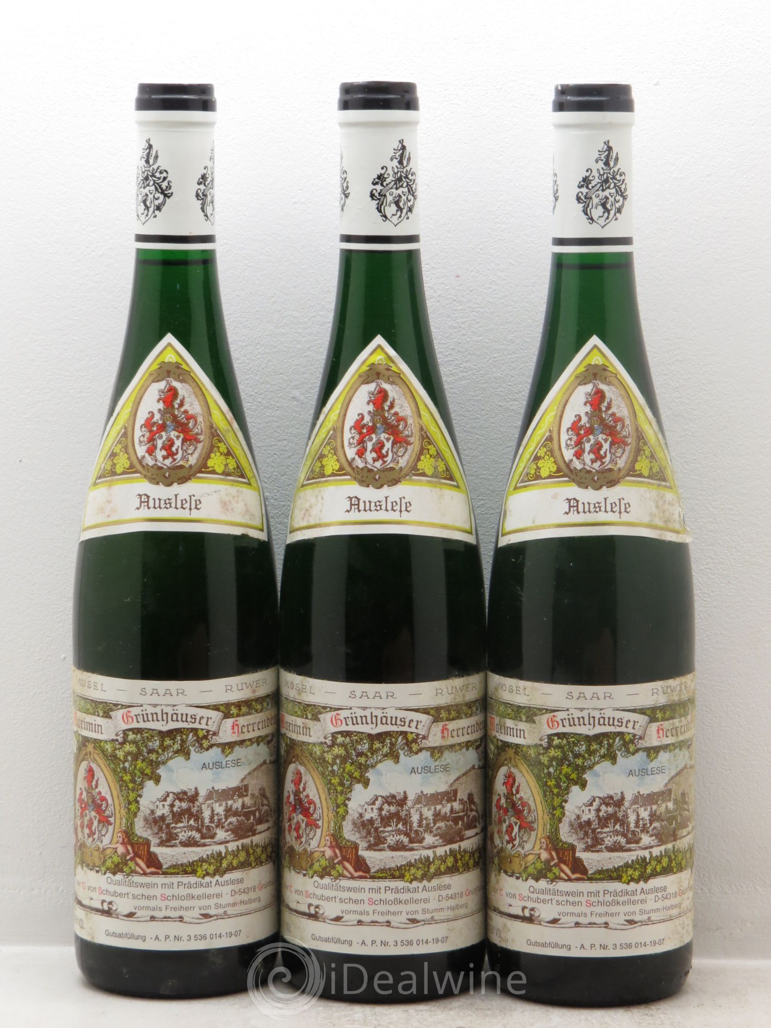 Riesling Von Schubert Maximin Grünhaus Auselese Herrenberg (sans prix de réserve) 2006 - Lotto di 3 bottiglie - 0