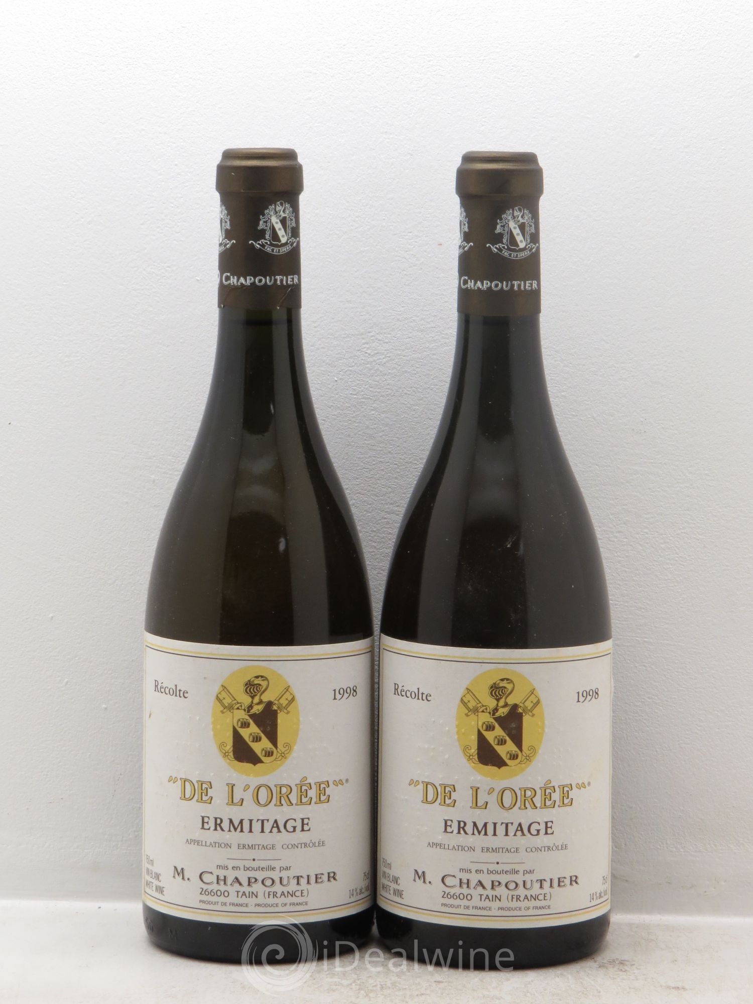 Hermitage Ermitage de l'Orée Chapoutier 1998 - Lot de 2 bouteilles - 0