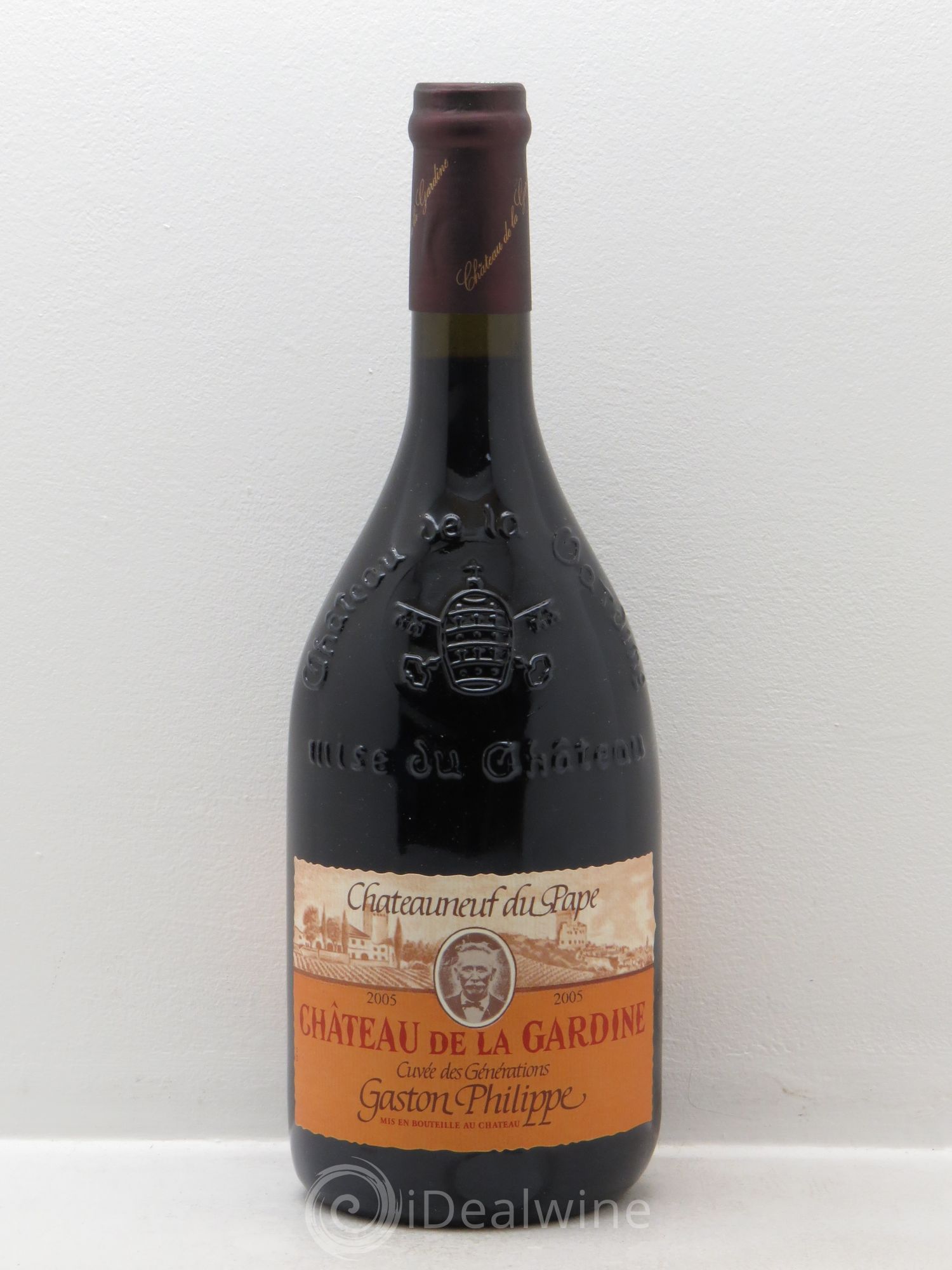 Châteauneuf-du-Pape Château de La Gardine Cuvée des Générations Gaston Philippe Famille Brunel 2005 - Lot de 1 bouteille - 0