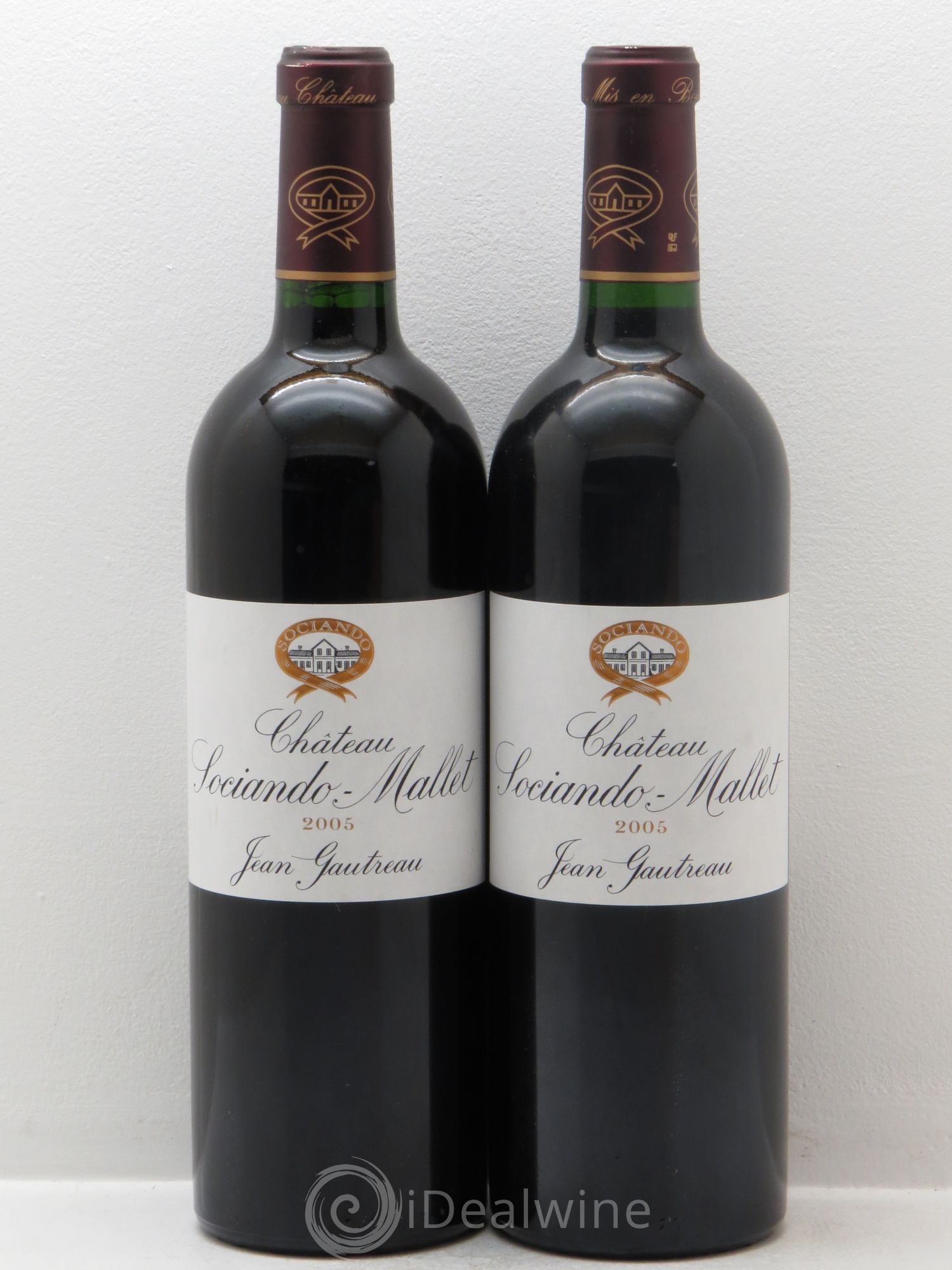 Château Sociando Mallet 2005 - Lot de 2 bouteilles - 0