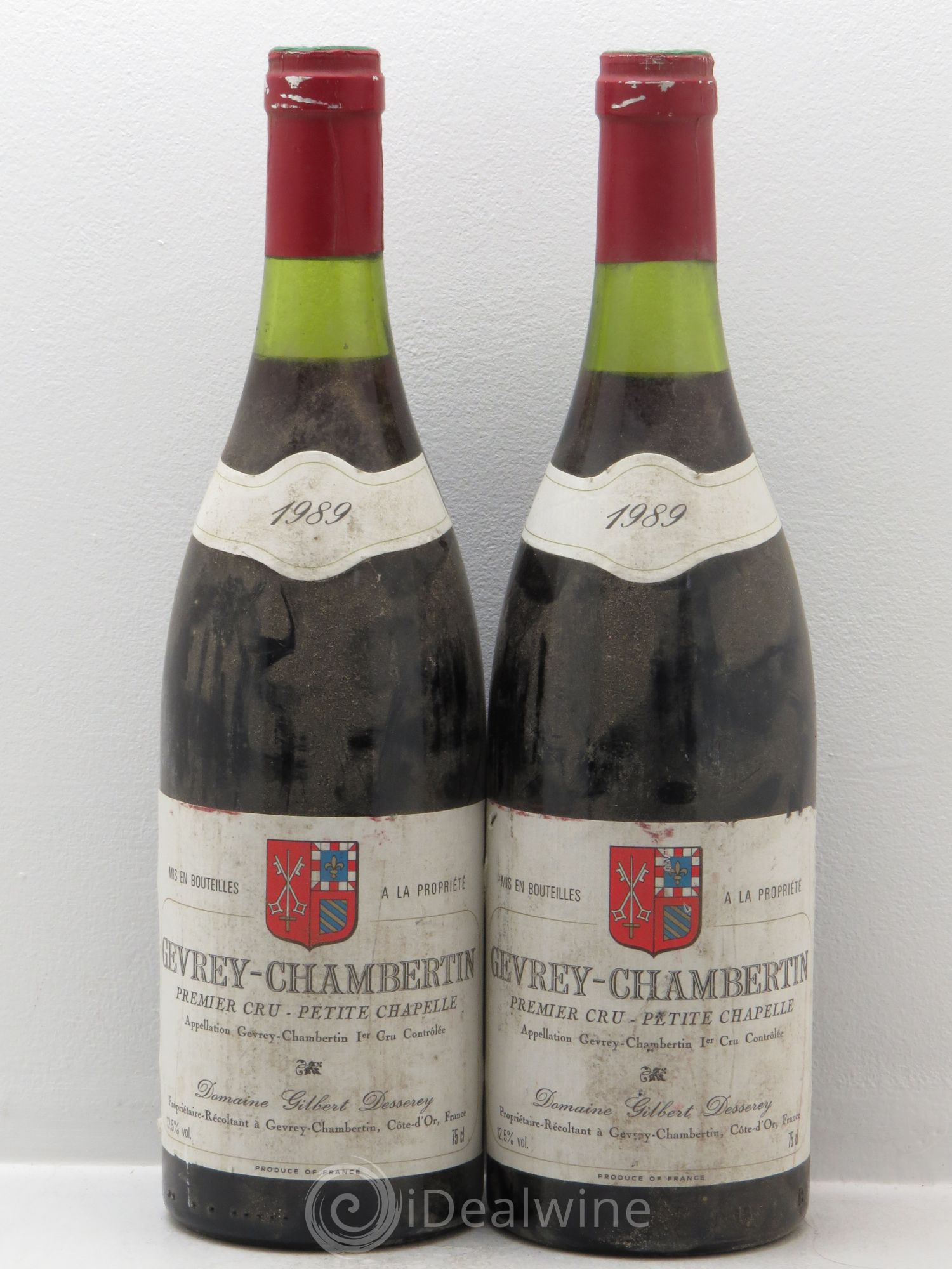 Gevrey-Chambertin 1er Cru Gilbert Desserey 1989 - Lot de 2 bouteilles - 0