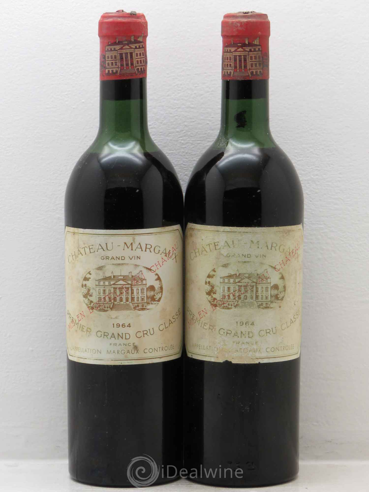 Château Margaux 1er Grand Cru Classé 1964 - Lot de 2 bouteilles - 0