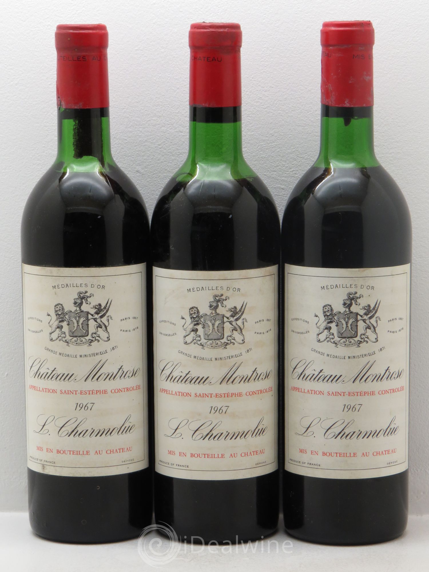 Château Montrose 2ème Grand Cru Classé 1967 - Lot de 3 bouteilles - 0