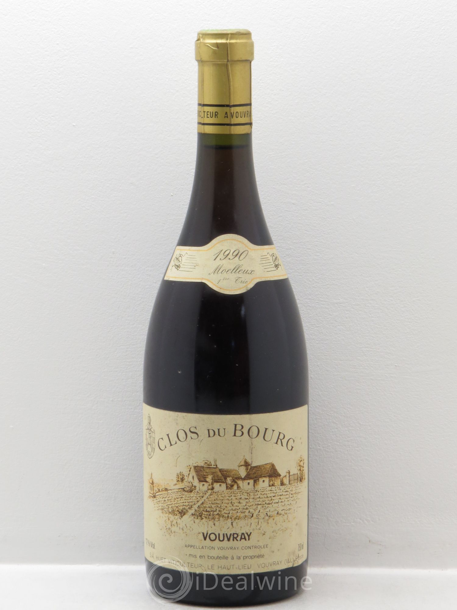 Vouvray Clos du Bourg Moelleux 1ère trie Domaine Huet 1990 - Lotto di 1 bottiglia - 0