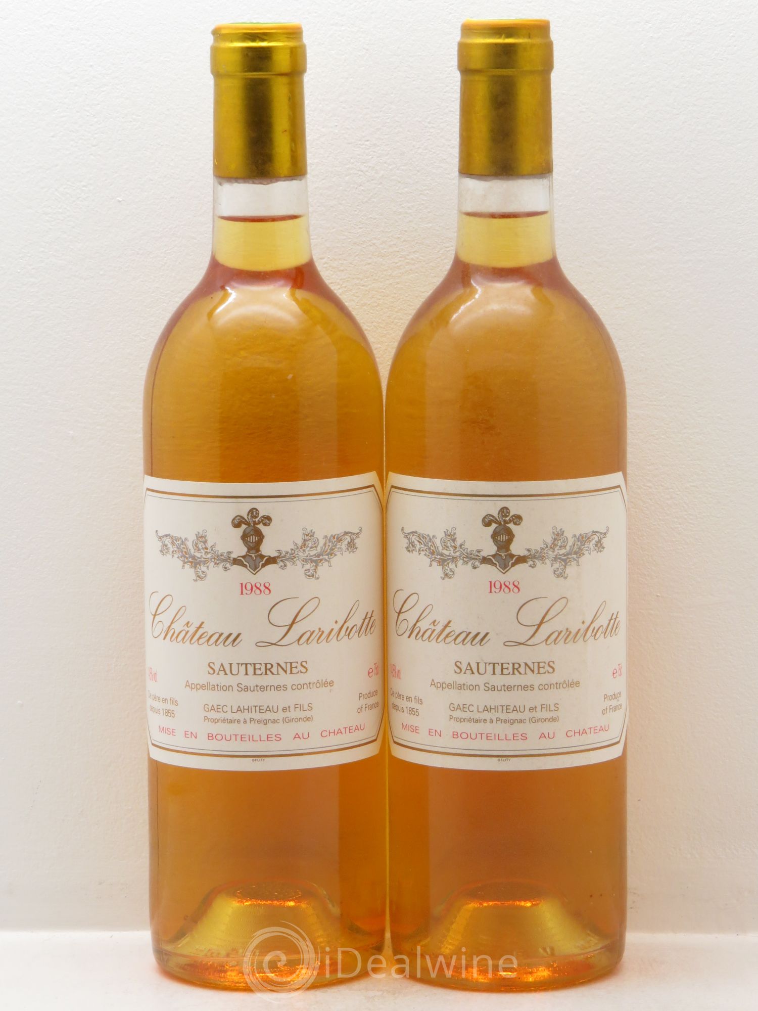 Divers Château Laribotte 1988 - Lot de 2 bouteilles - 0