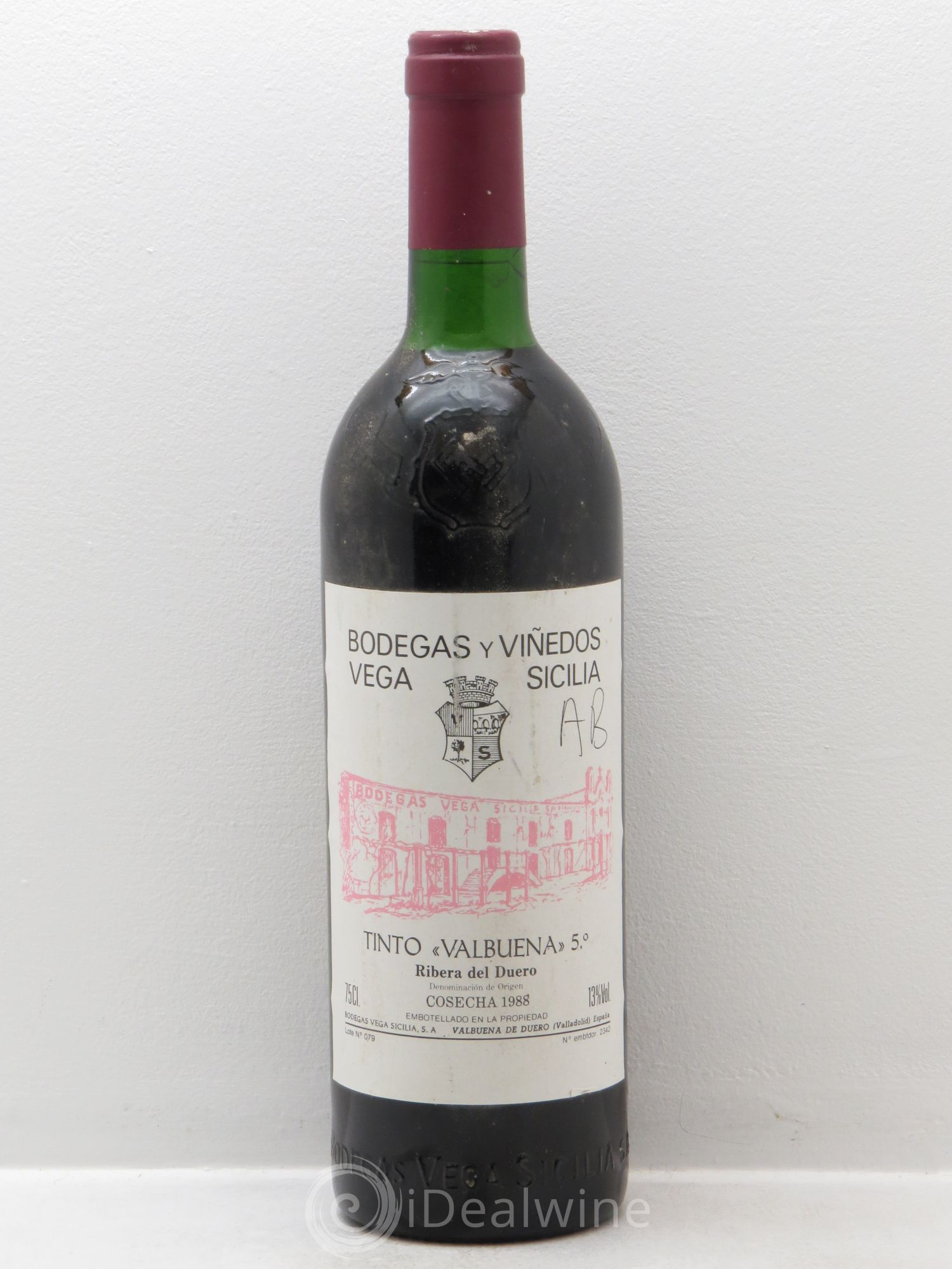 Ribera Del Duero DO Vega Sicilia Valbuena 5 ano Famille Alvarez 1988 - Lot de 1 bouteille - 0