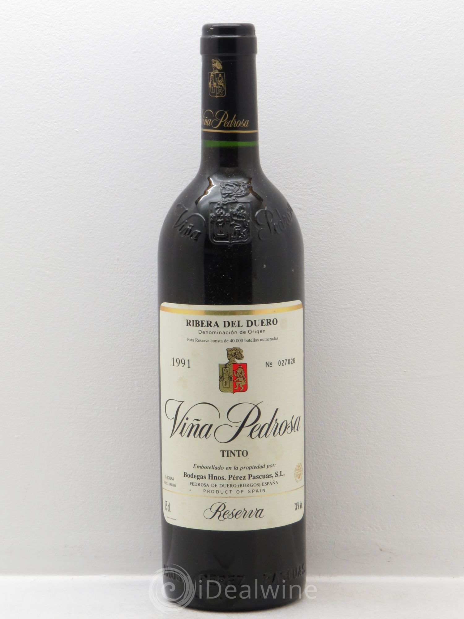 Ribera Del Duero DO Vina Pedrosa Perez Pascuas Tinto Reserva 1991 - Posten von 1 Flasche - 0