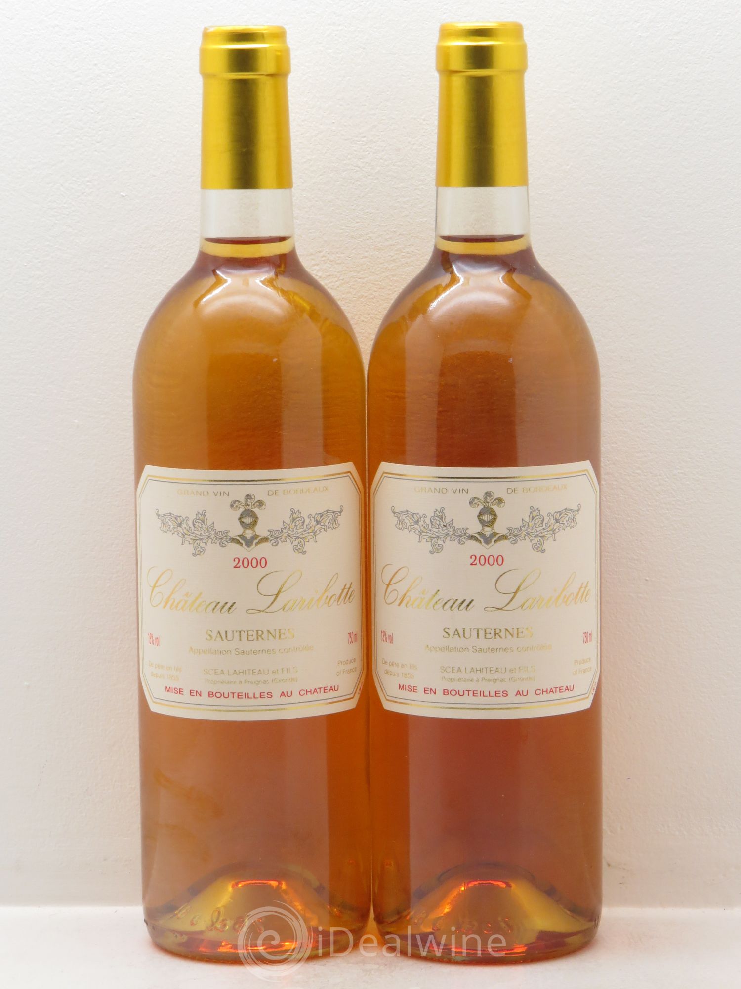 Sauternes Château Laribotte (sans prix de réserve) 2000 - Lotto di 2 bottiglie - 0
