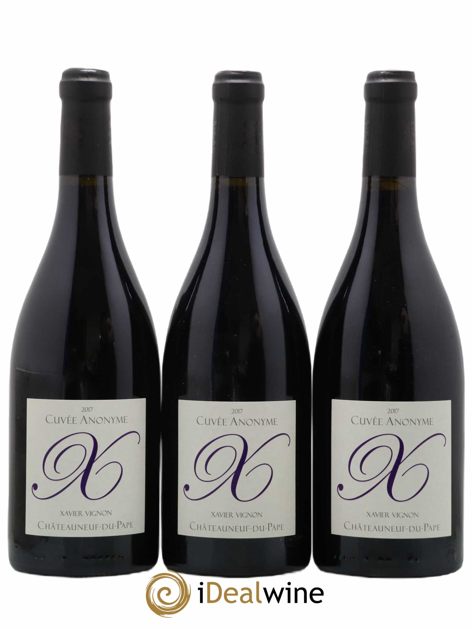 Châteauneuf-du-Pape Cuvee Anonyme Xavier Vignon 2017 - Lot de 3 bouteilles - 0