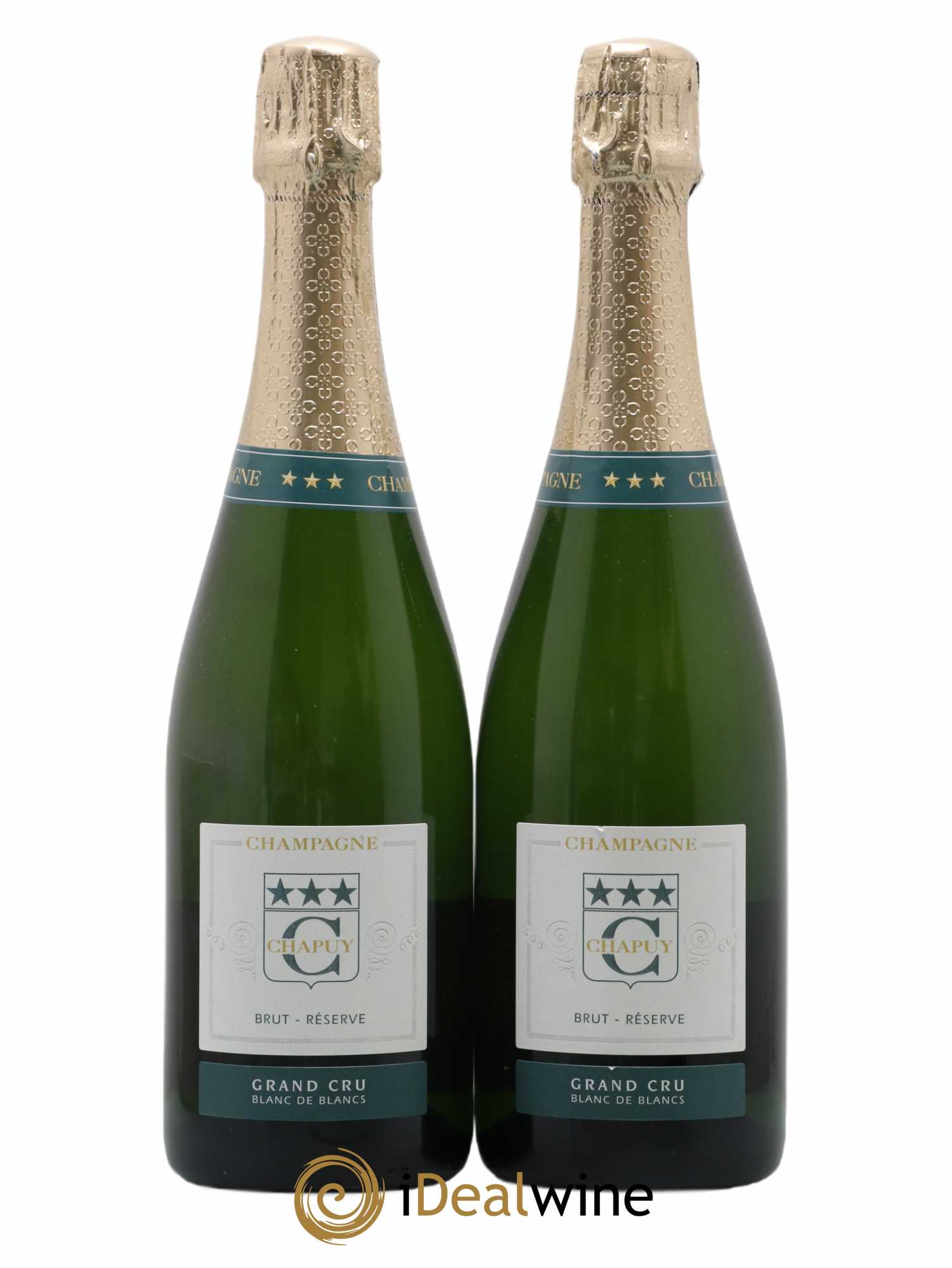 Champagne Chapuy Grand Cru Brut Reserve Blanc De Blanc - Posten von 2 Flaschen - 0