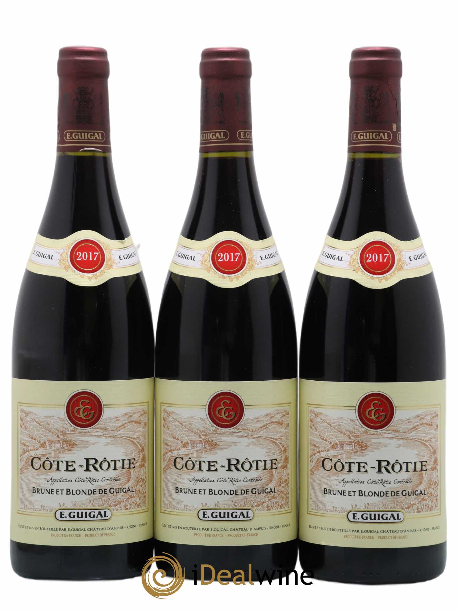 Côte-Rôtie Côtes Brune et Blonde Guigal 2017 - Lot de 3 bouteilles - 0
