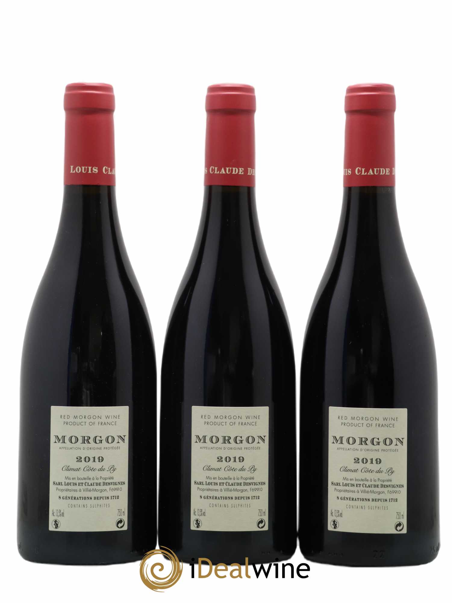 Morgon Côte du Py Louis-Claude Desvignes 2019 - Lot de 3 bouteilles - 1