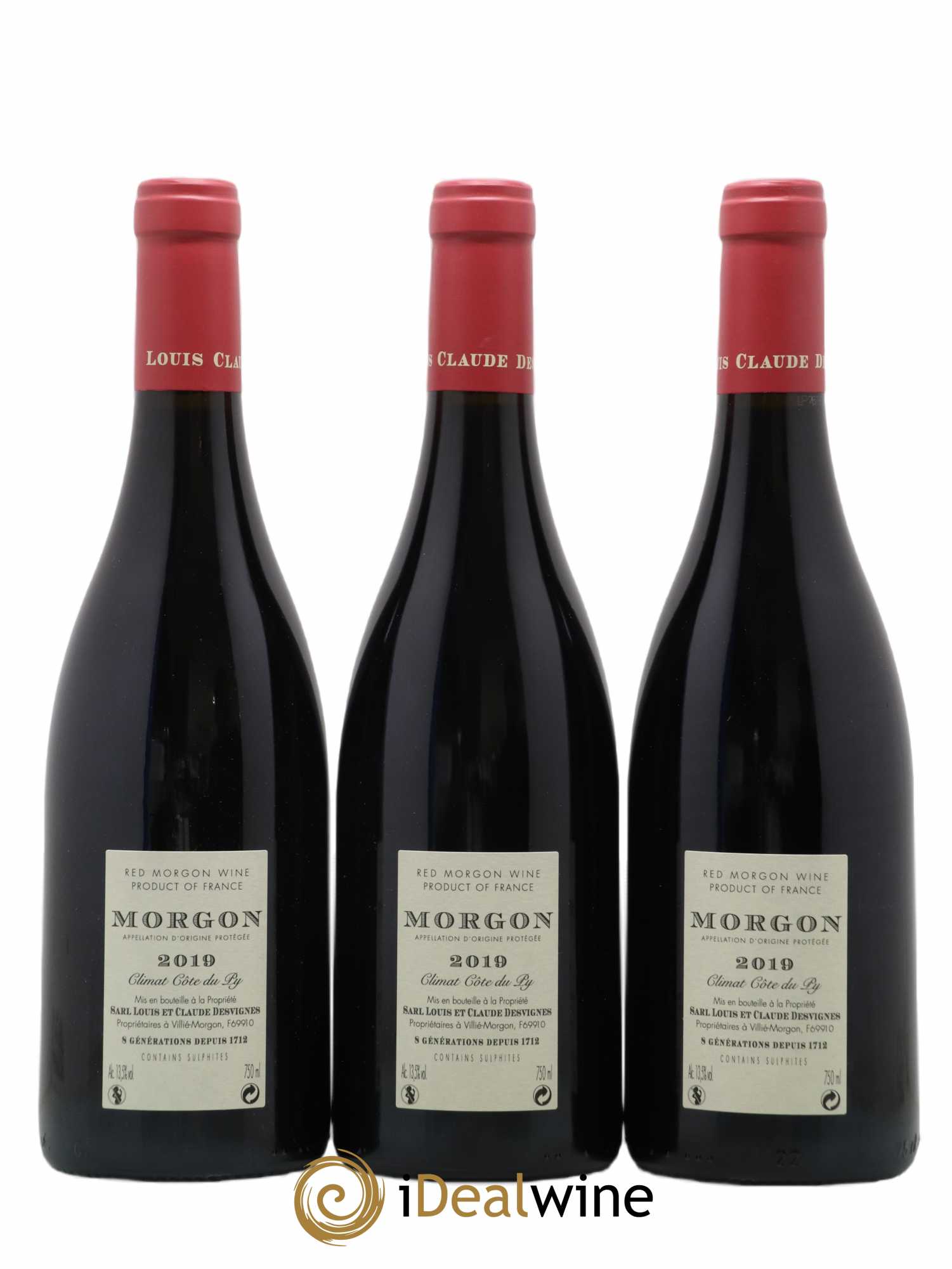 Morgon Côte du Py Louis-Claude Desvignes 2019 - Lot de 3 bouteilles - 1