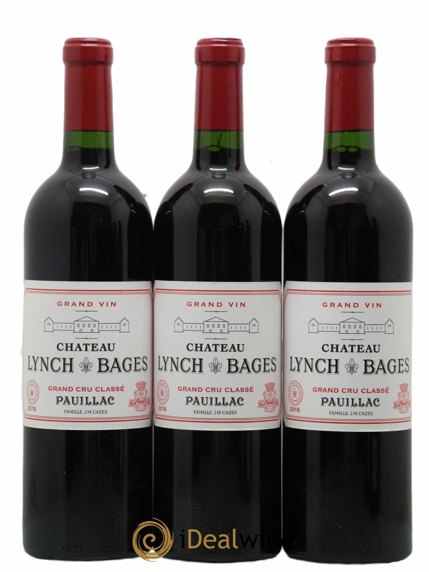 Château Lynch Bages 5ème Grand Cru Classé 2016 - Lot de 3 bouteilles - 0