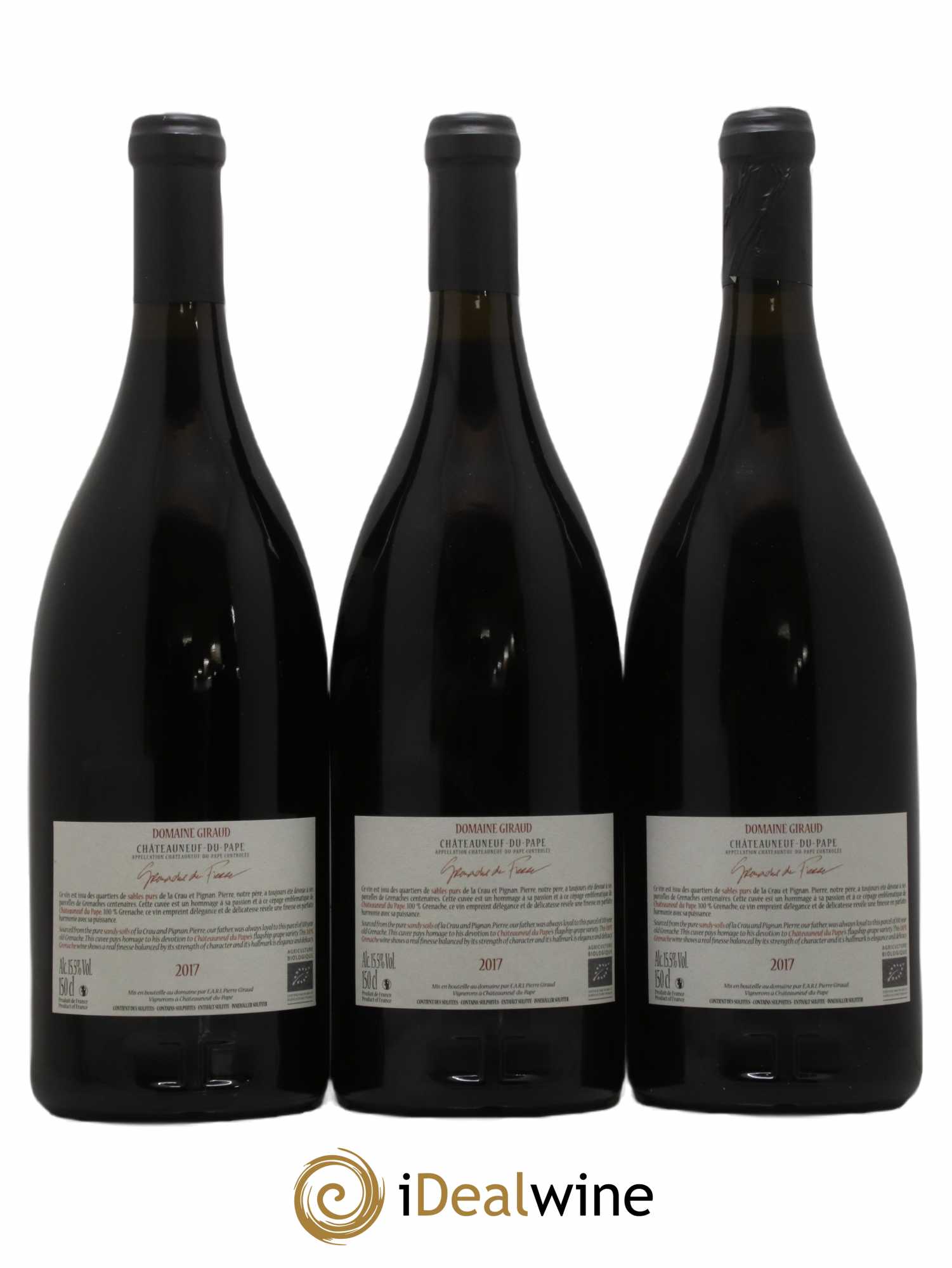 Châteauneuf-du-Pape Les Grenaches De Pierre Giraud (Domaine) 2017 - Lot de 3 magnums - 1