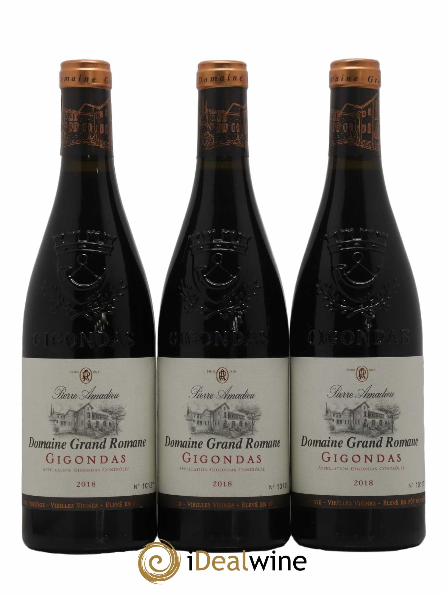 Gigondas Domaine Grand Romane Pierre Amadieu 2018 - Lot de 3 bouteilles - 0