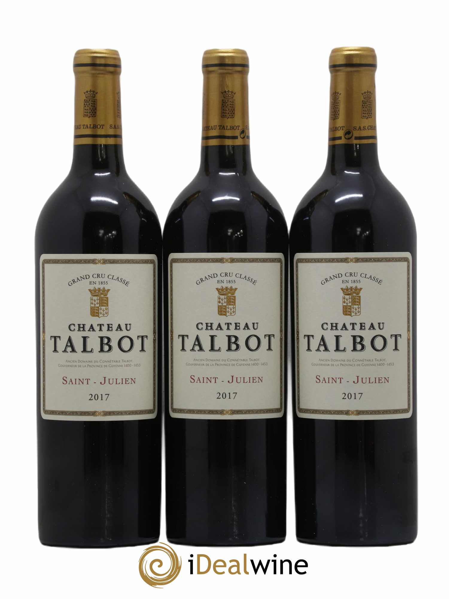 Château Talbot 4ème Grand Cru Classé 2017 - Lot de 12 bouteilles - 1