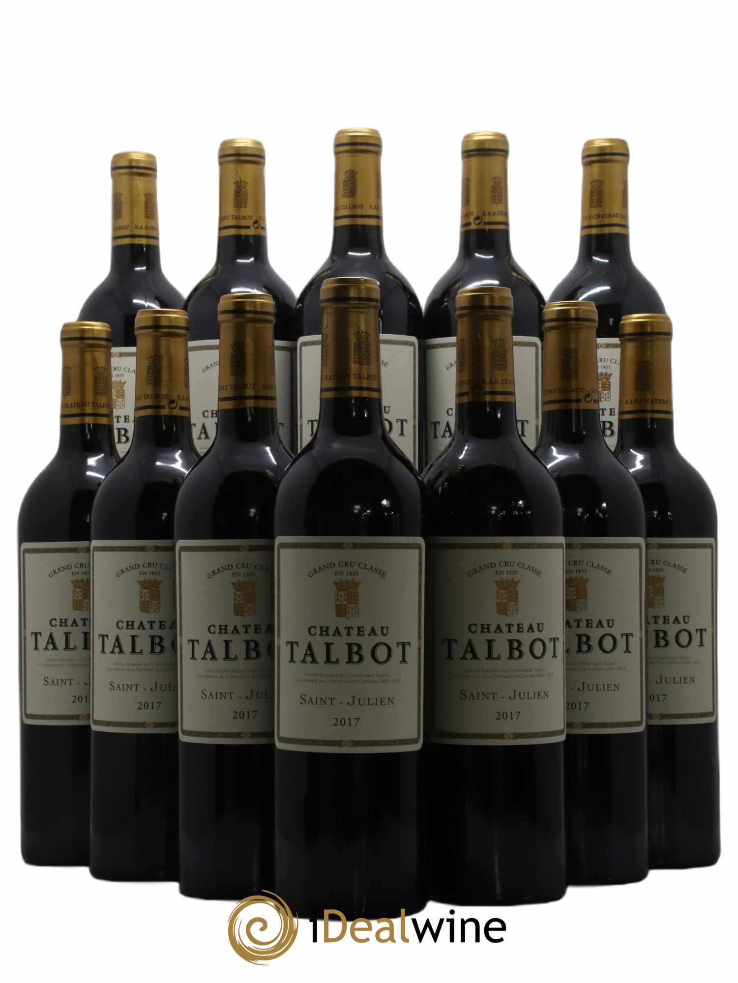 Château Talbot 4ème Grand Cru Classé 2017 - Lot de 12 bouteilles - 0