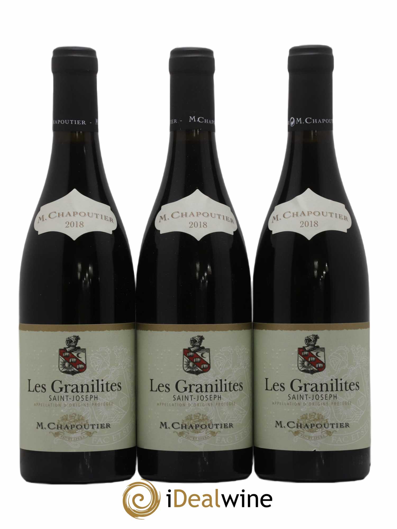 Saint-Joseph Les granilites Chapoutier 2018 - Lot of 3 bottles - 0