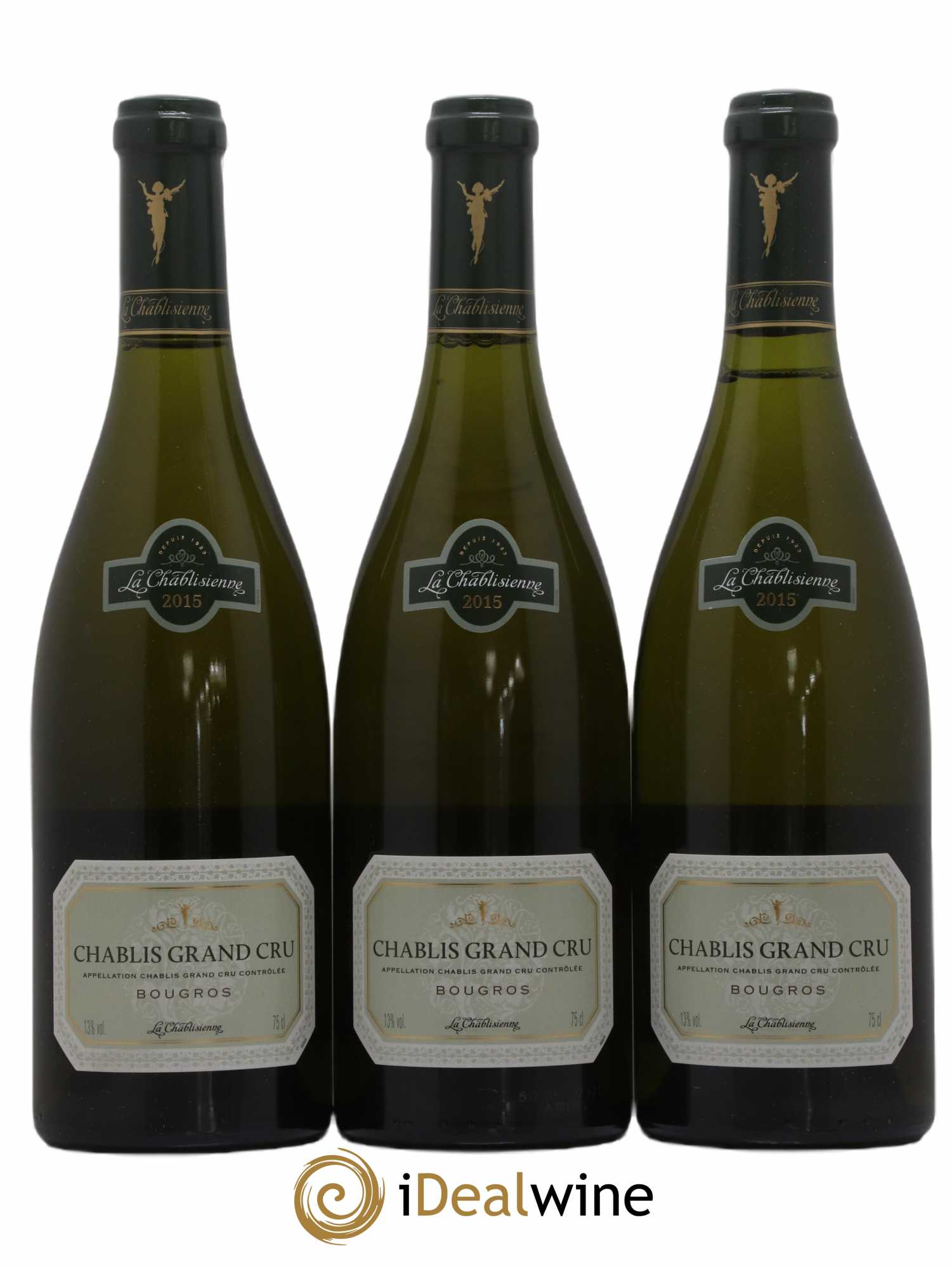 Chablis Grand Cru Bougros La Chablisienne 2015 - Lot de 3 bouteilles - 0
