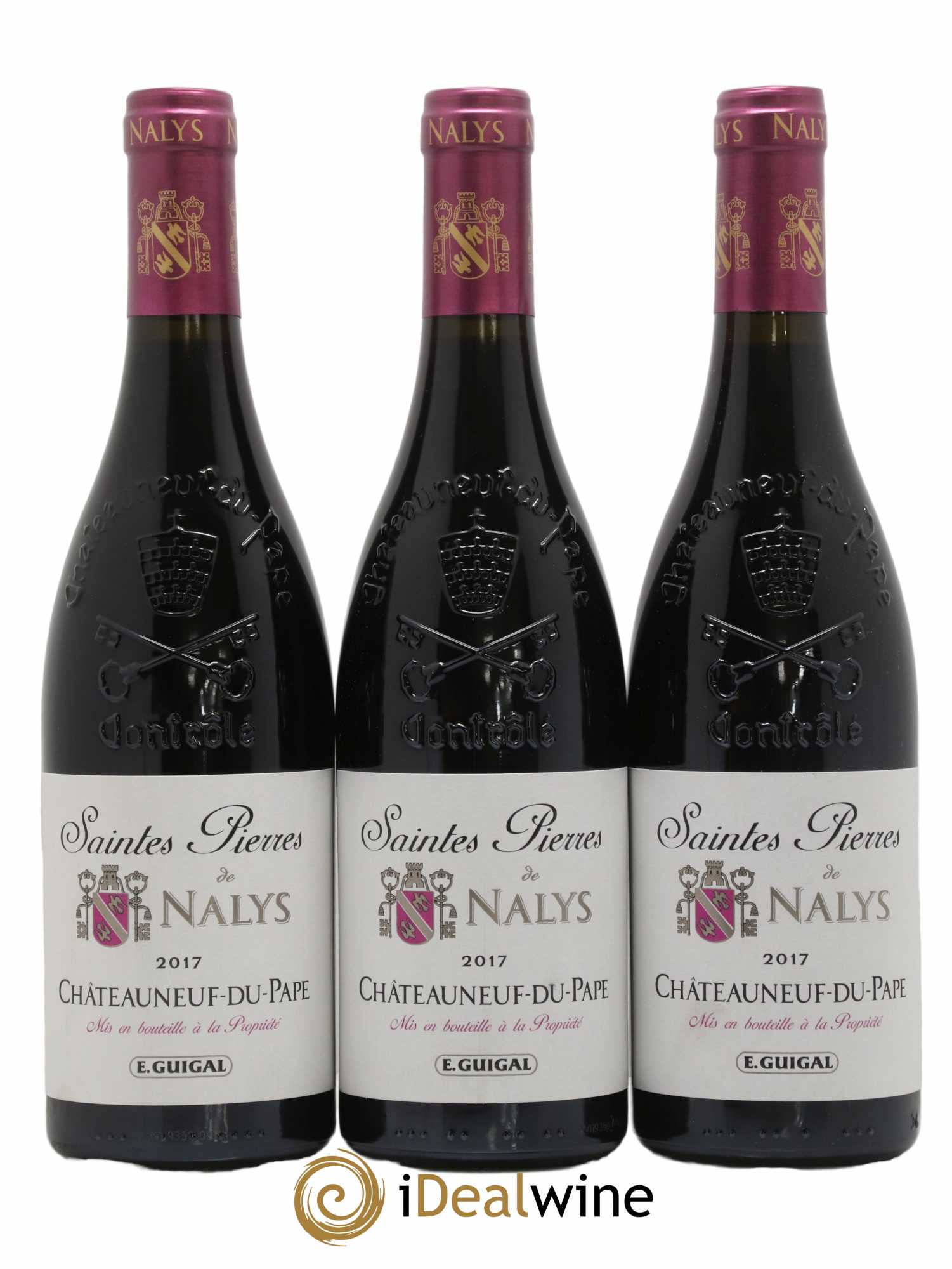 Châteauneuf-du-Pape Saintes Pierres de Nalys Château de Nalys (sans prix de réserve) 2017 - Lot de 3 bouteilles - 0
