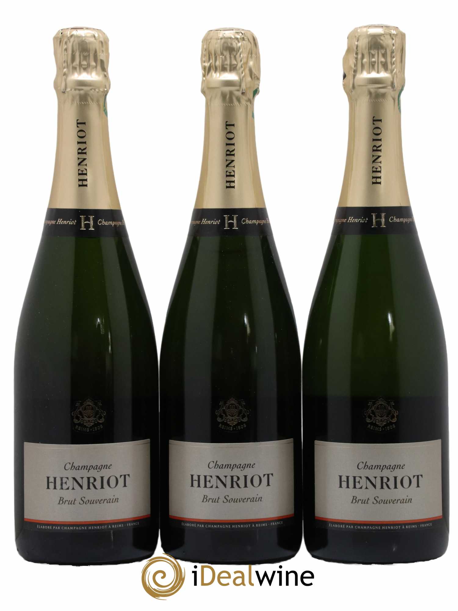 Champagne Henriot Brut Souverain - Lot de 3 bouteilles - 0