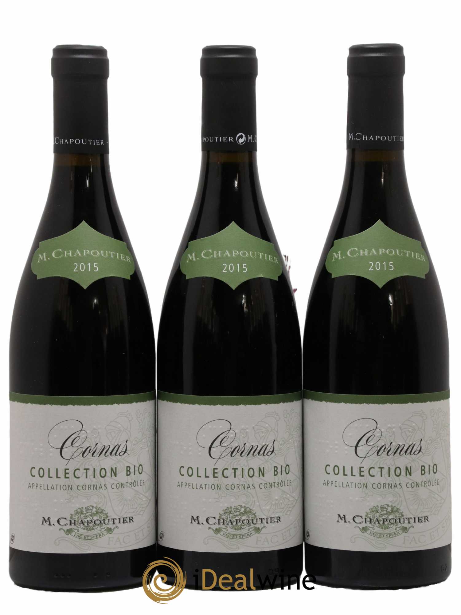 Cornas Chapoutier Collection Bio 2015 - Lot de 3 bouteilles - 0
