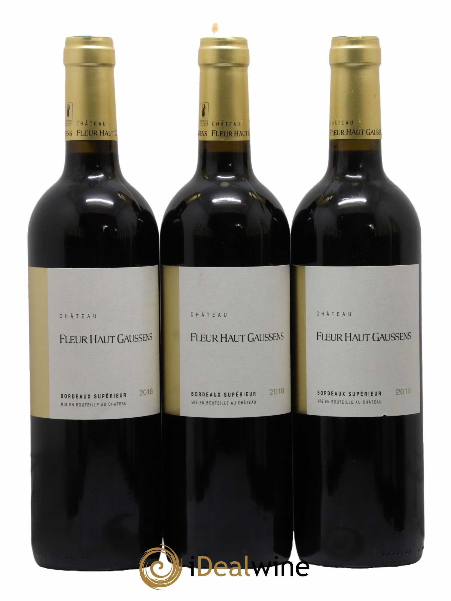 Bordeaux Supérieur Château Fleur Haut Gaussens 2018 - Lot de 3 bouteilles - 0