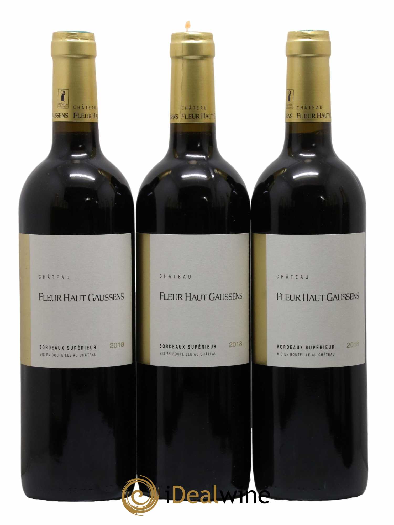 Bordeaux Supérieur Château Fleur Haut Gaussens 2018 - Lot de 3 bouteilles - 0