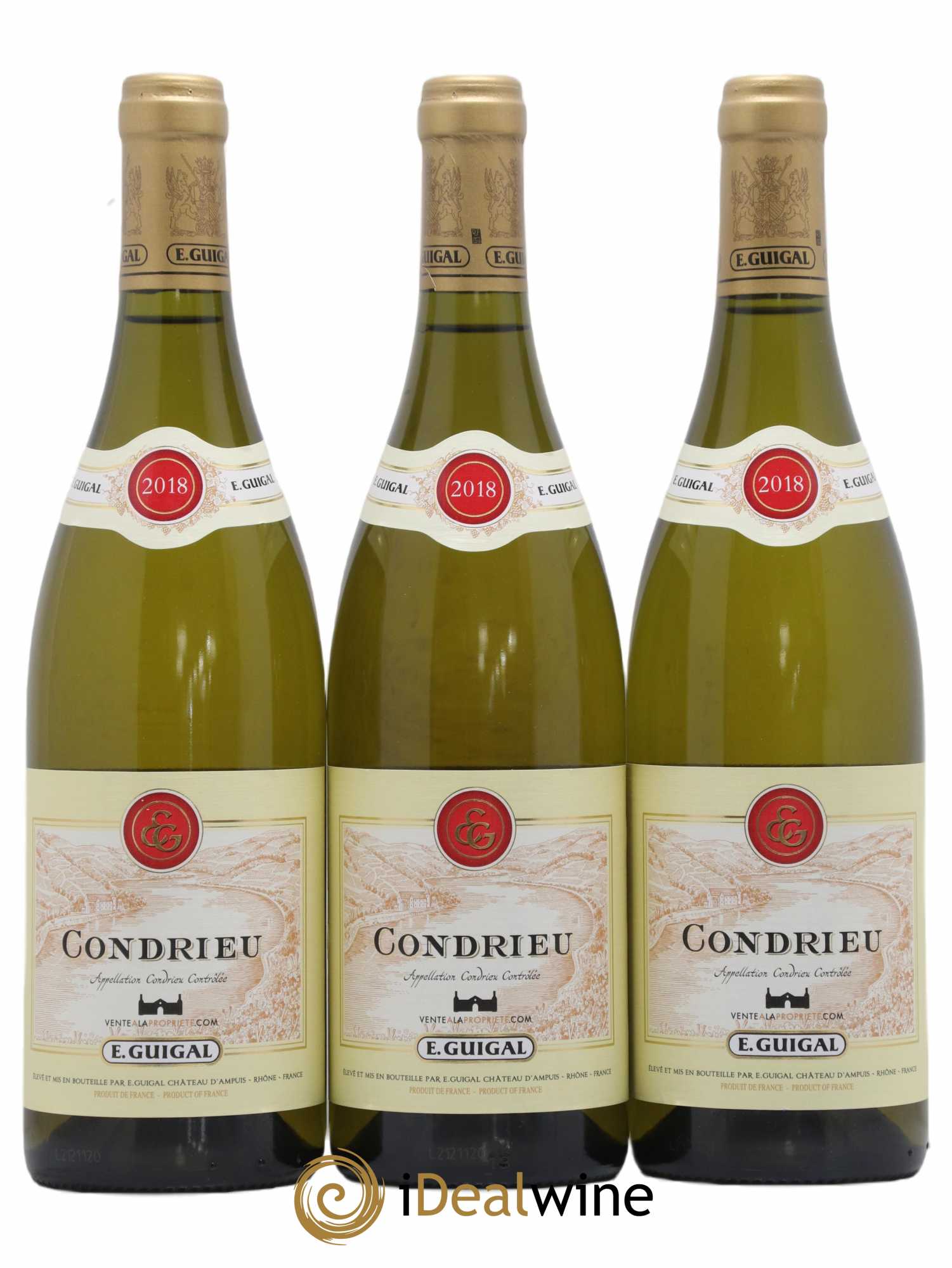 Condrieu Guigal (sans prix de réserve) 2018 - Lot de 3 bouteilles - 0