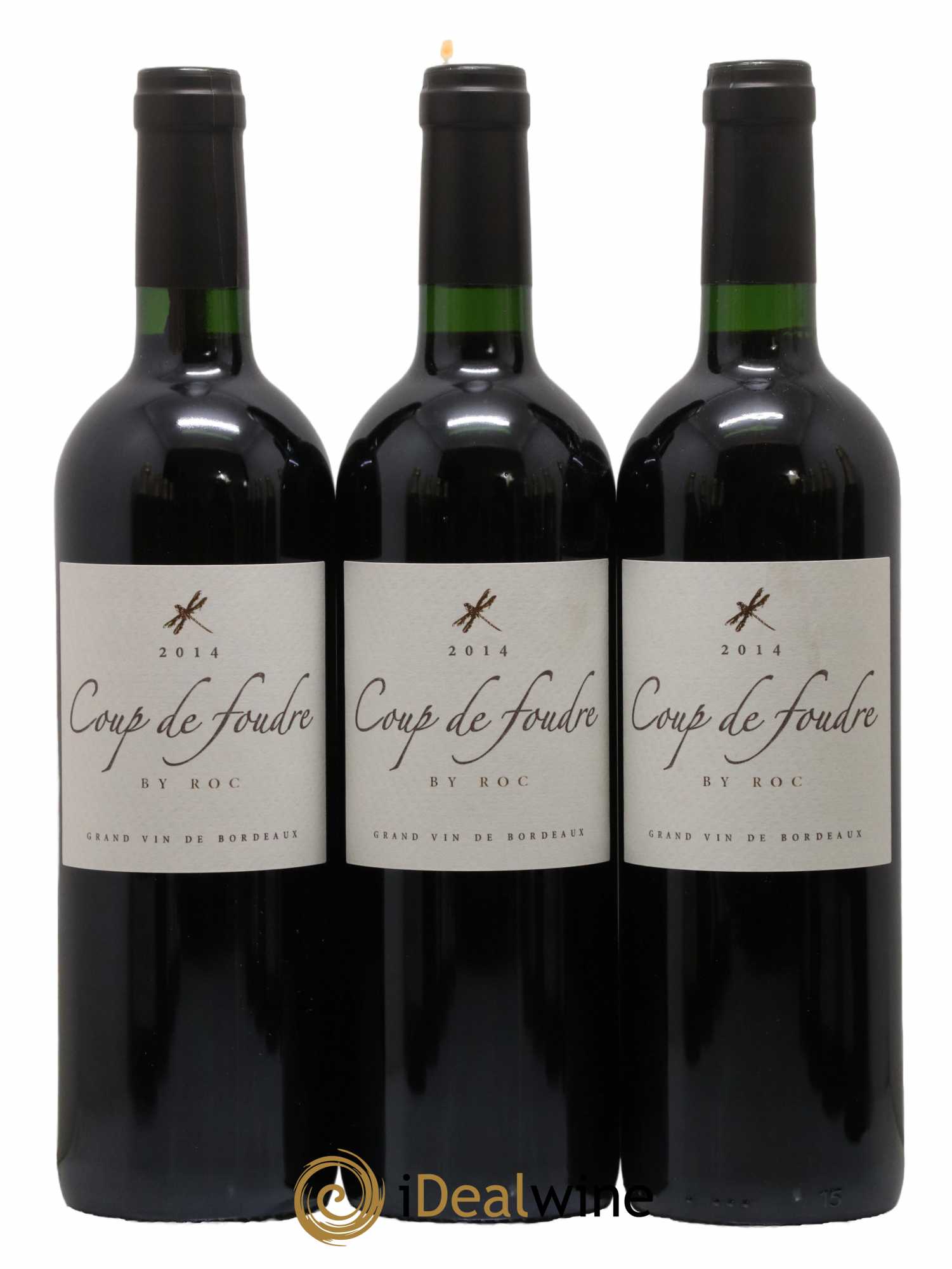 Castillon-Côtes-de-Bordeaux (Côtes-de-Castillon) Coup De Foudre By Roc 2014 - Lot de 3 bouteilles - 0